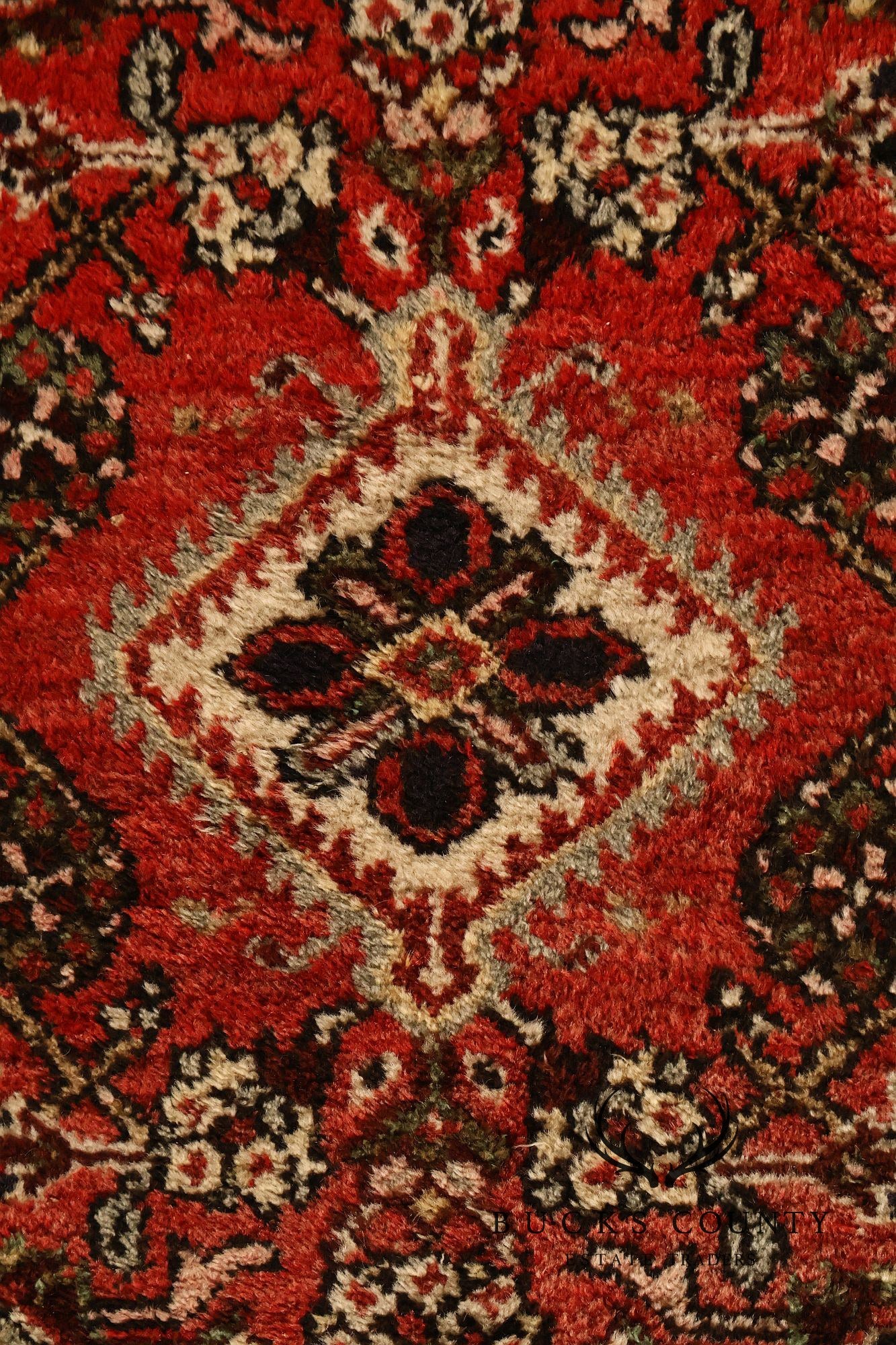 Hamedan Vintage Hand Woven Wool Area Rug