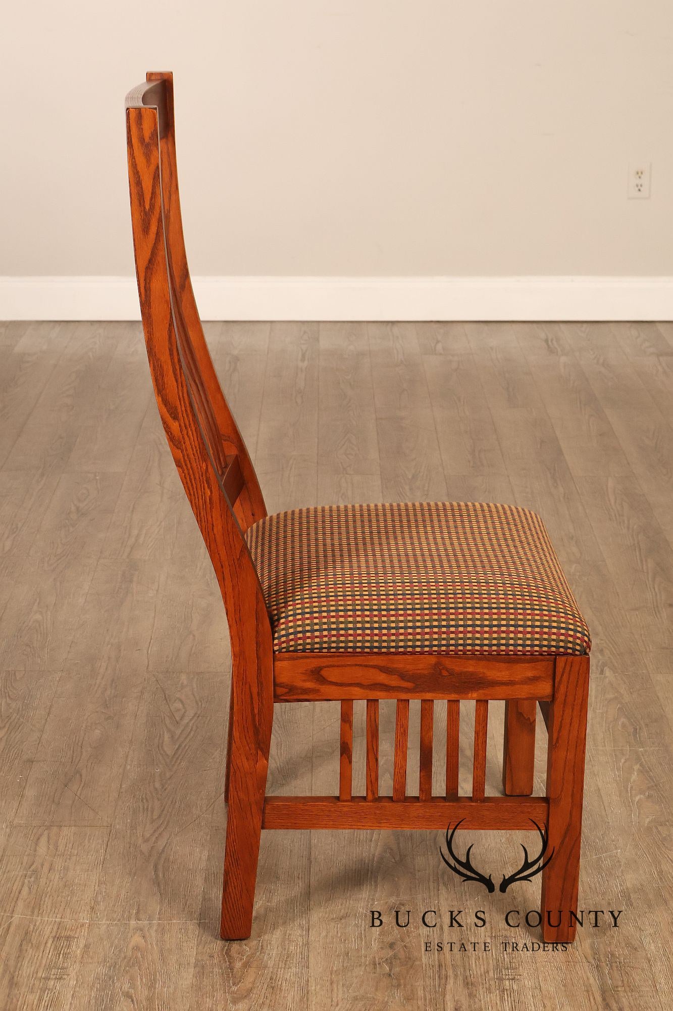 Nichols & Stone Mission Oak Style Set Of Eight Dining Chairs