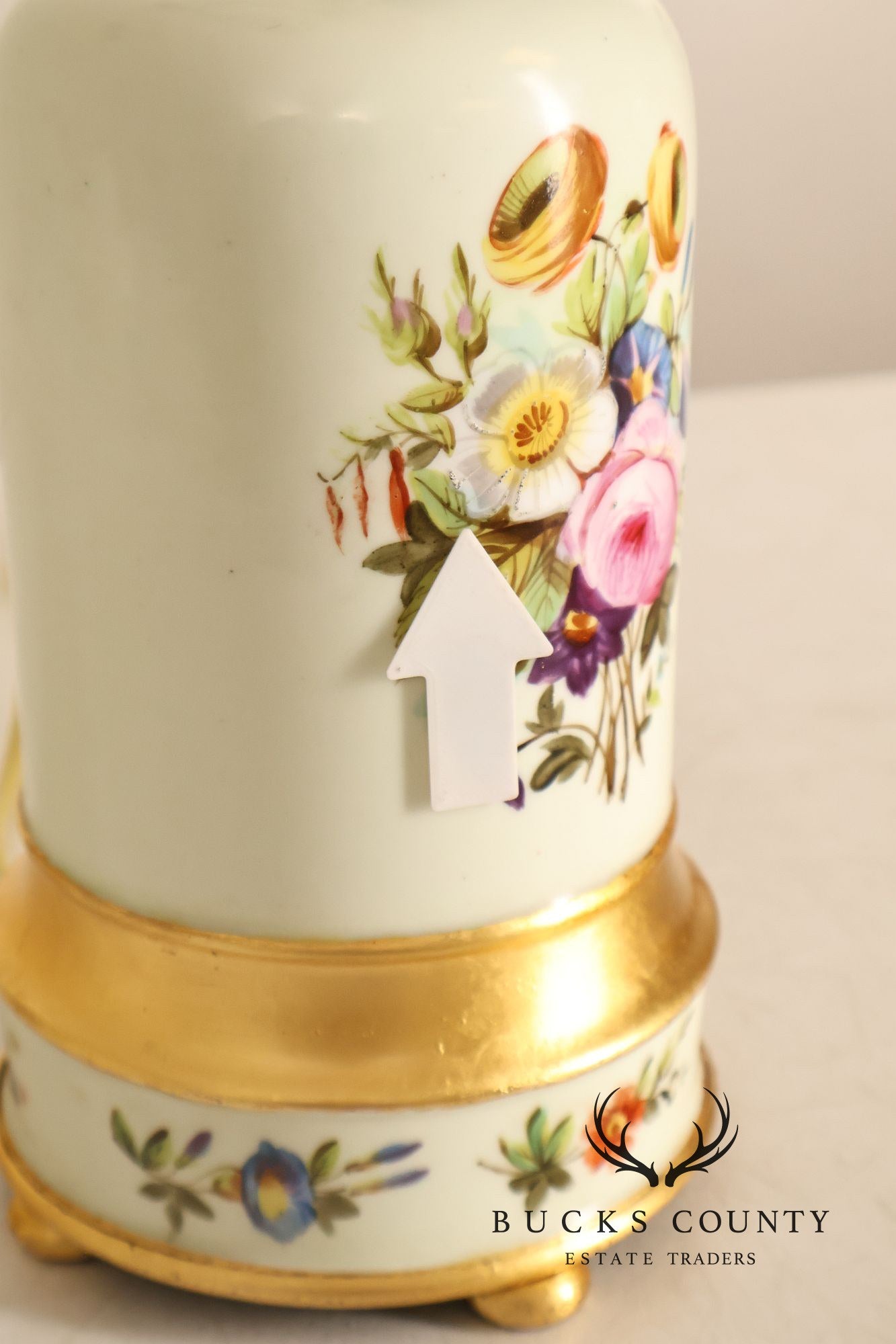 Hand Painted Floral Porcelain Table Lamp