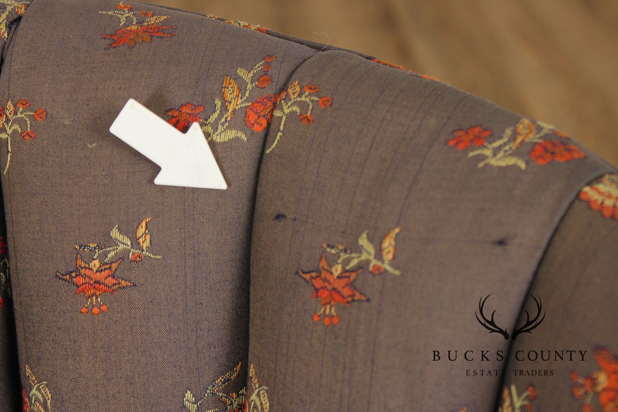 Antique English Regency Barrel Back Fireside Chair