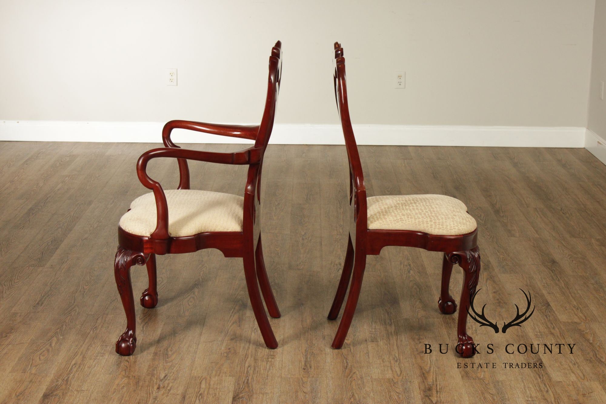 Kindel Winterthur Reproduction Set of Ten Mahogany Dining Chairs