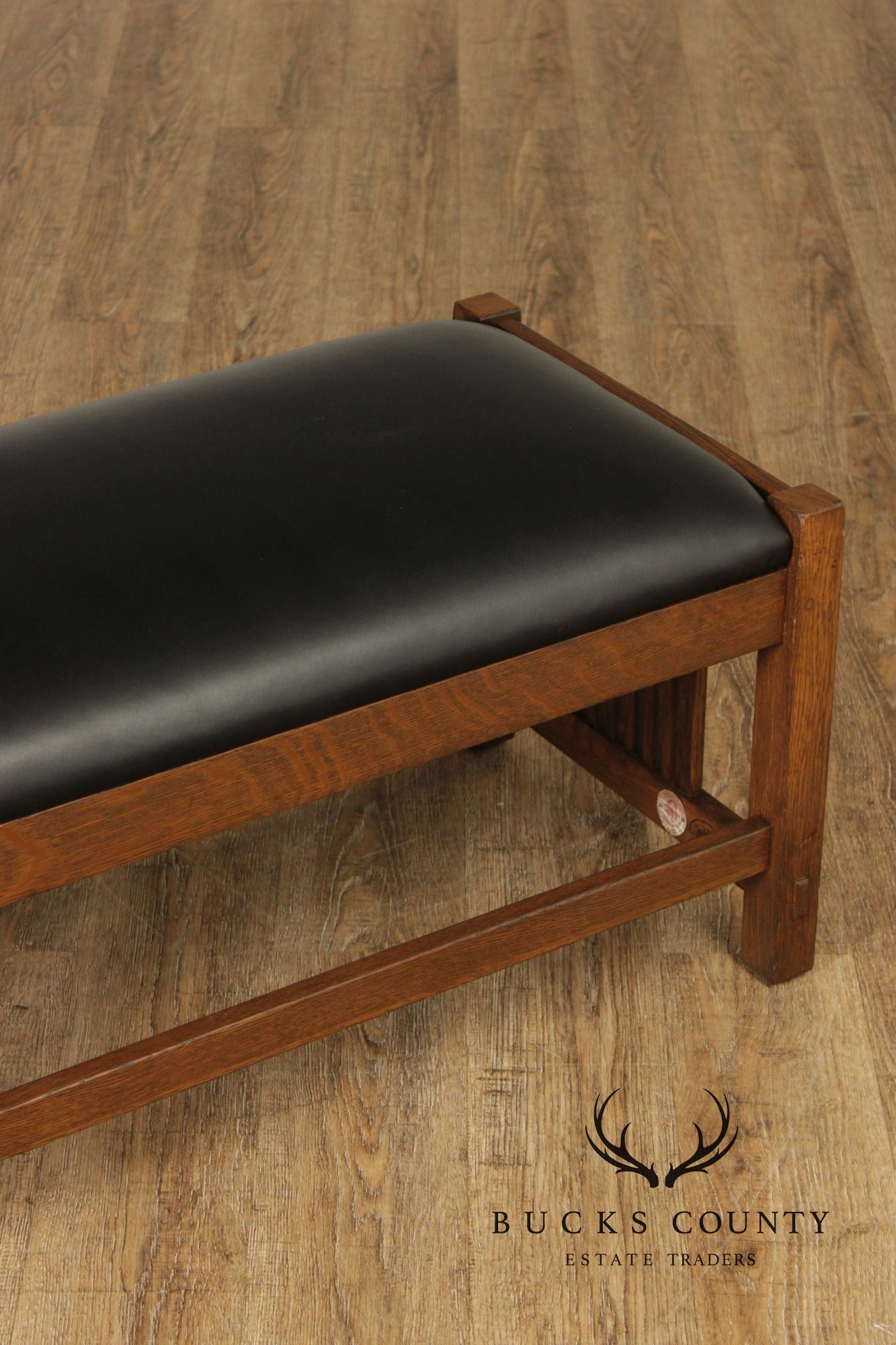 Stickley Mission Collection Oak Spindle Side Bench