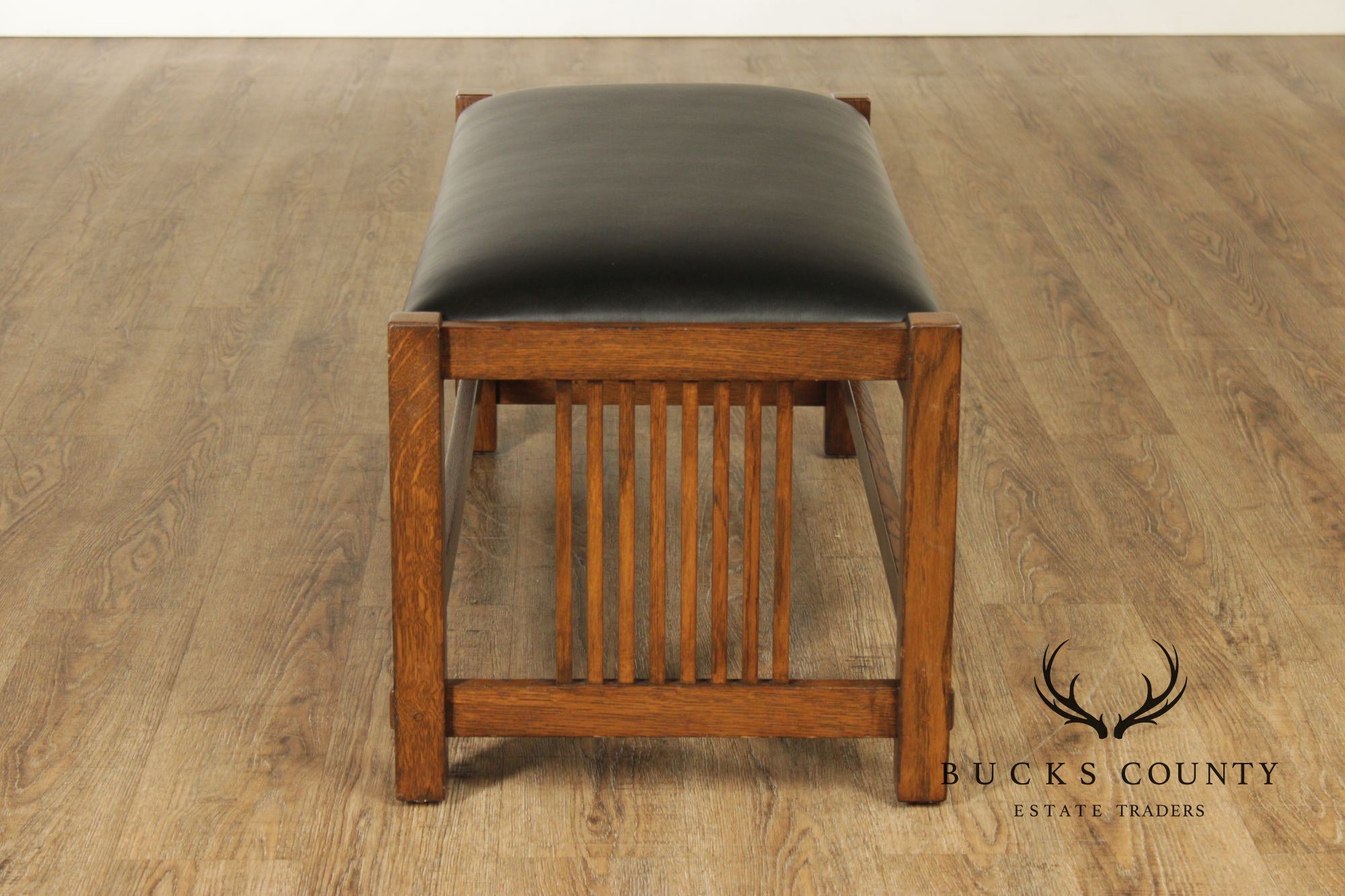 Stickley Mission Collection Oak Spindle Side Bench