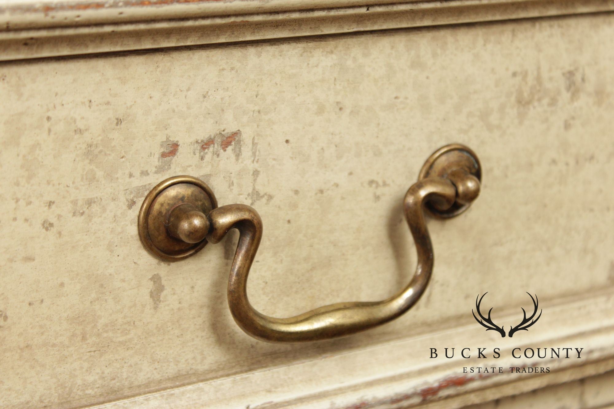 Arhaus Pair Of Handcrafted Italian Painted Three-Drawer Nightstands