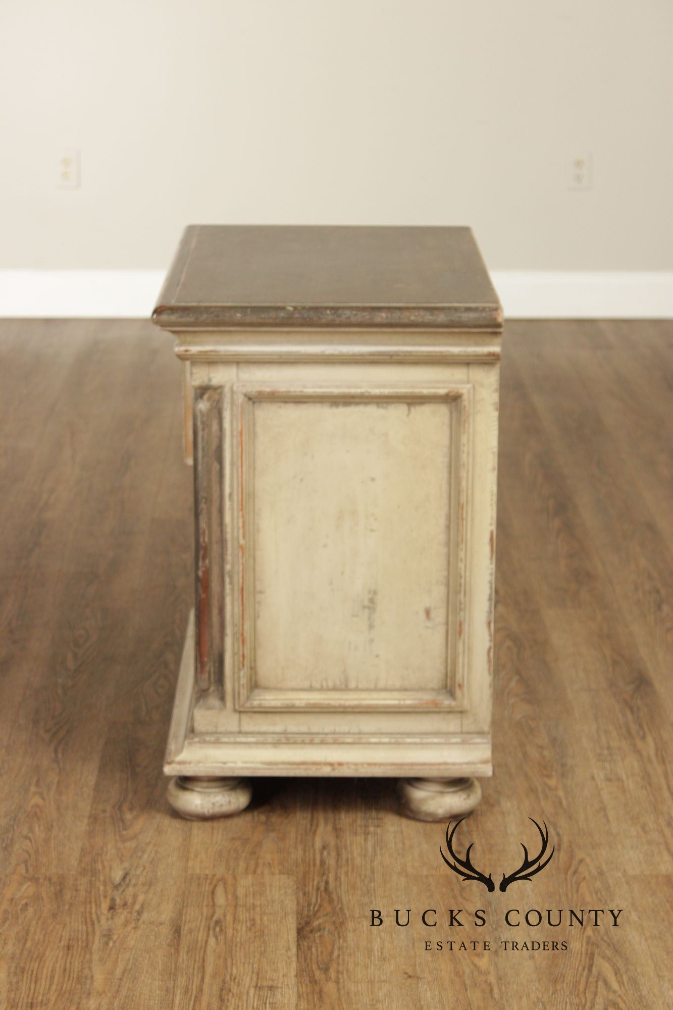 Arhaus Pair Of Handcrafted Italian Painted Three-Drawer Nightstands