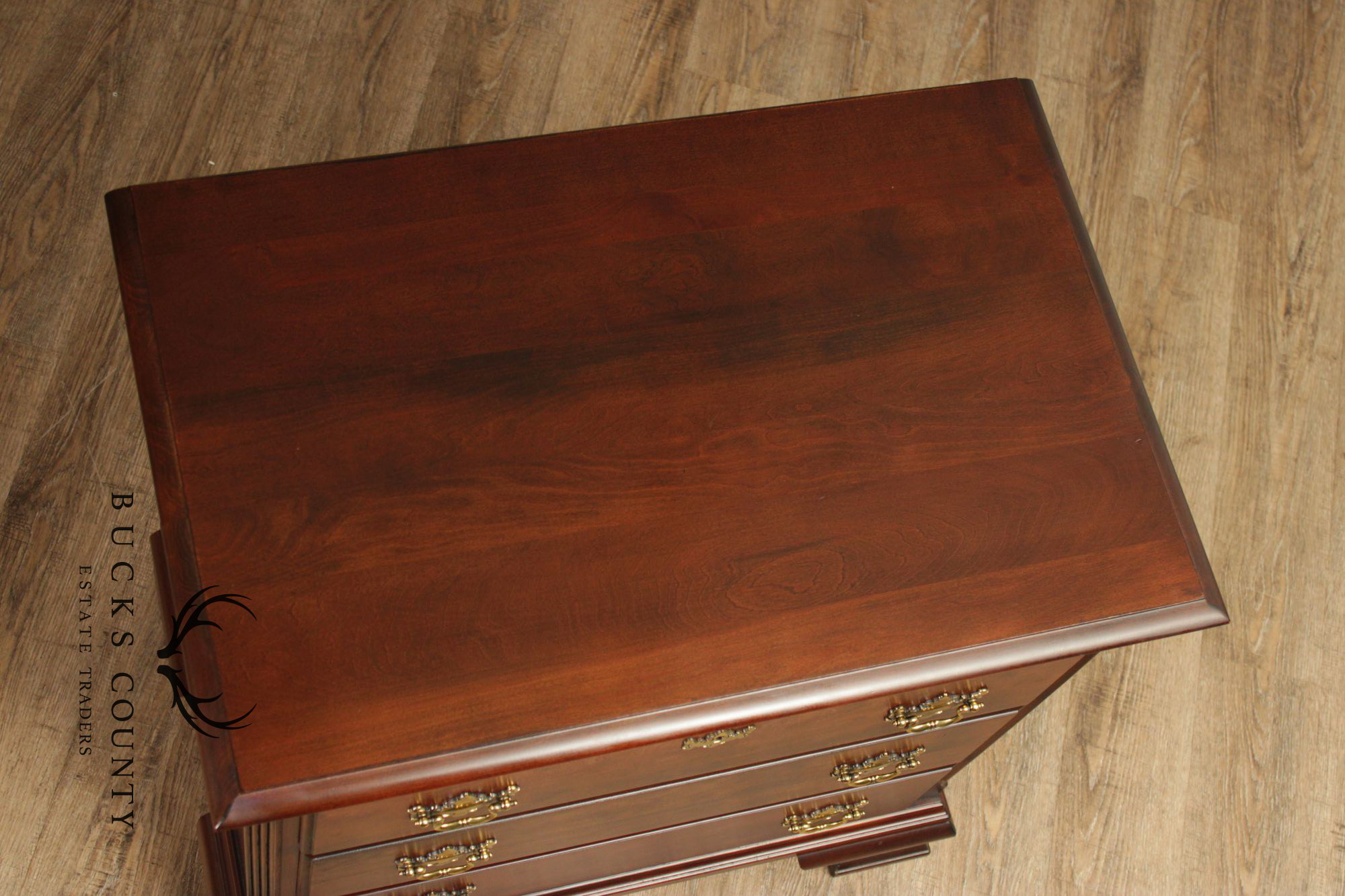 Kincaid Chippendale Style Pair of Cherry Chest Nightstands