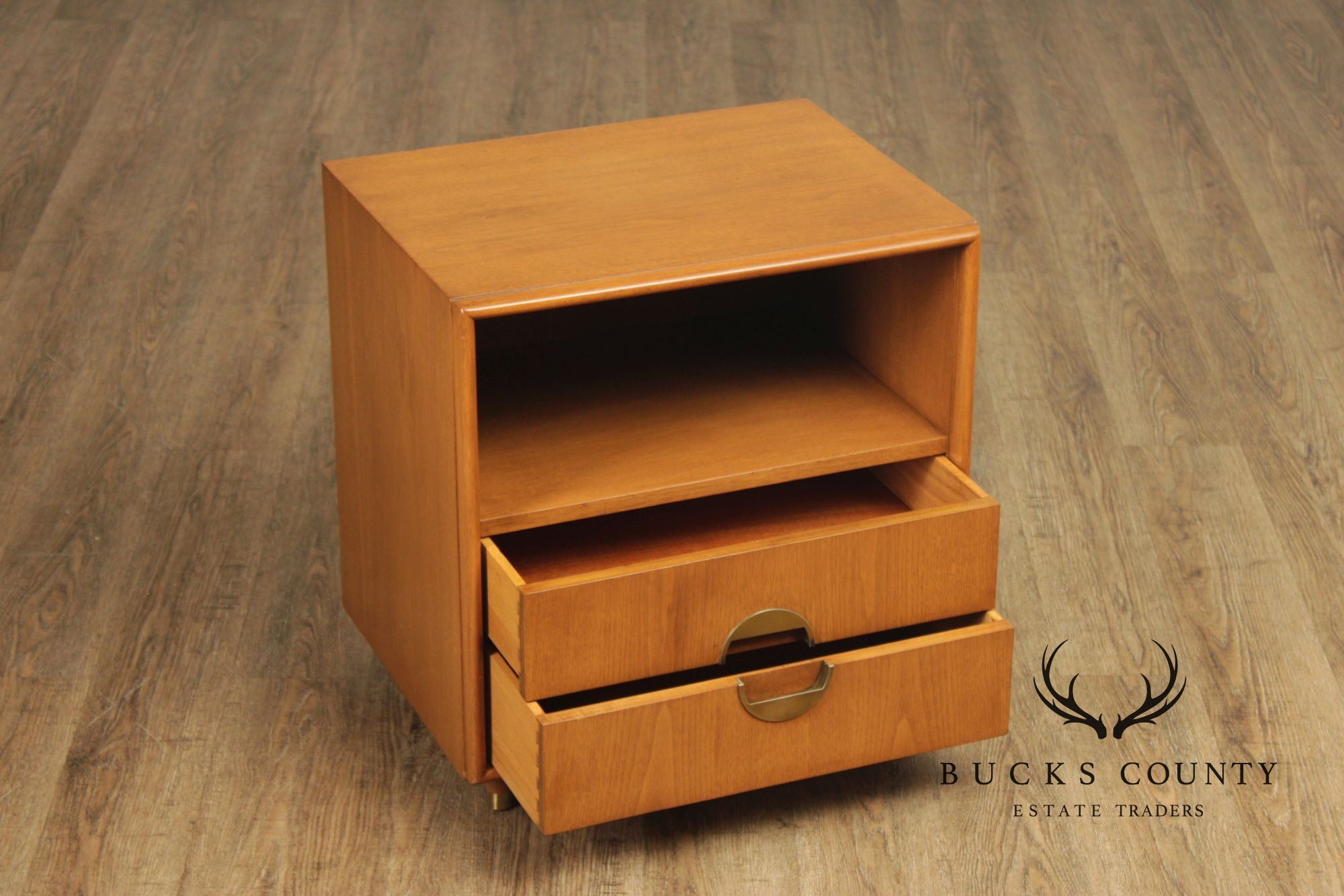 Johnson Furniture Co. Mid Century Modern Pair of Nightstands