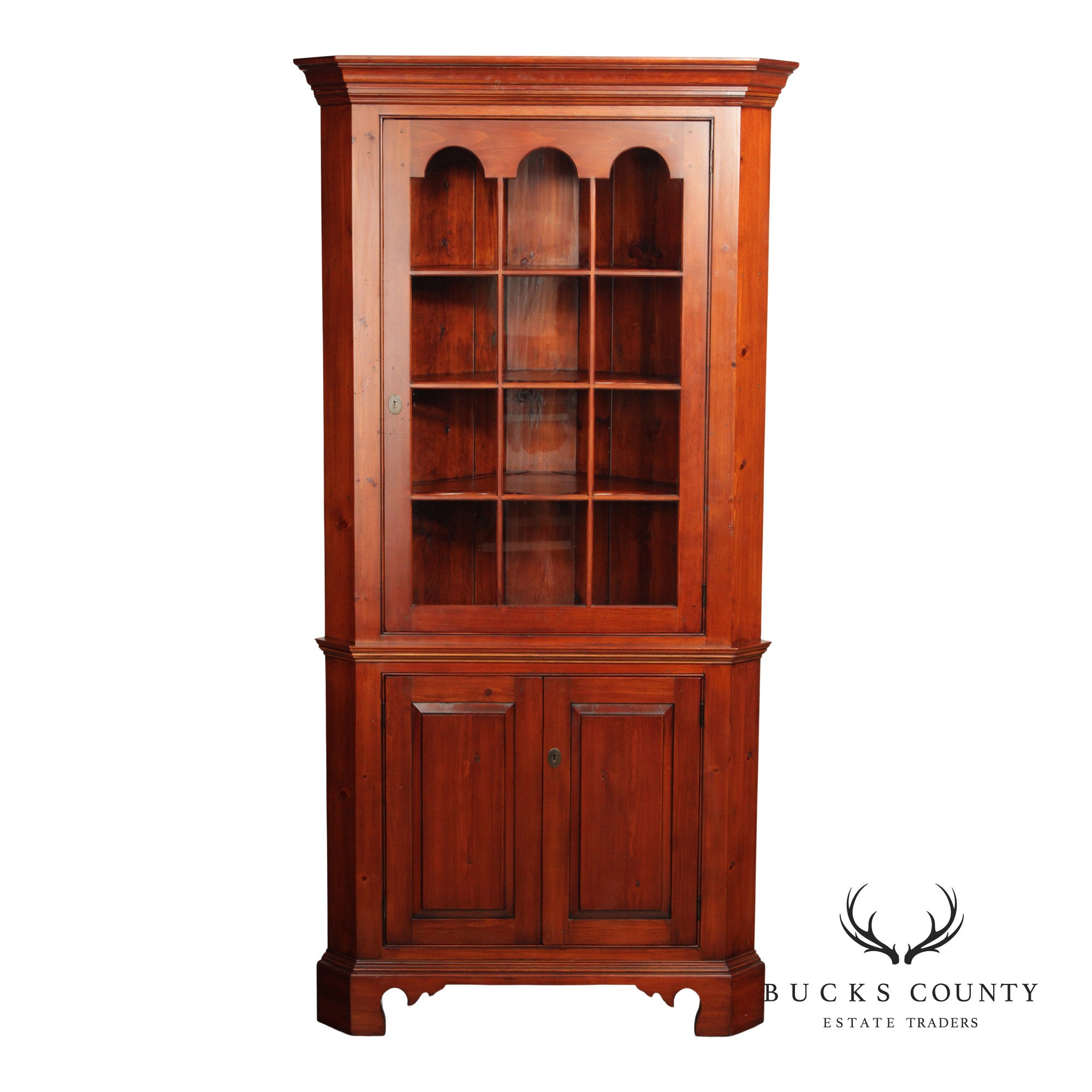 William Draper Custom Pine Corner Cabinetc