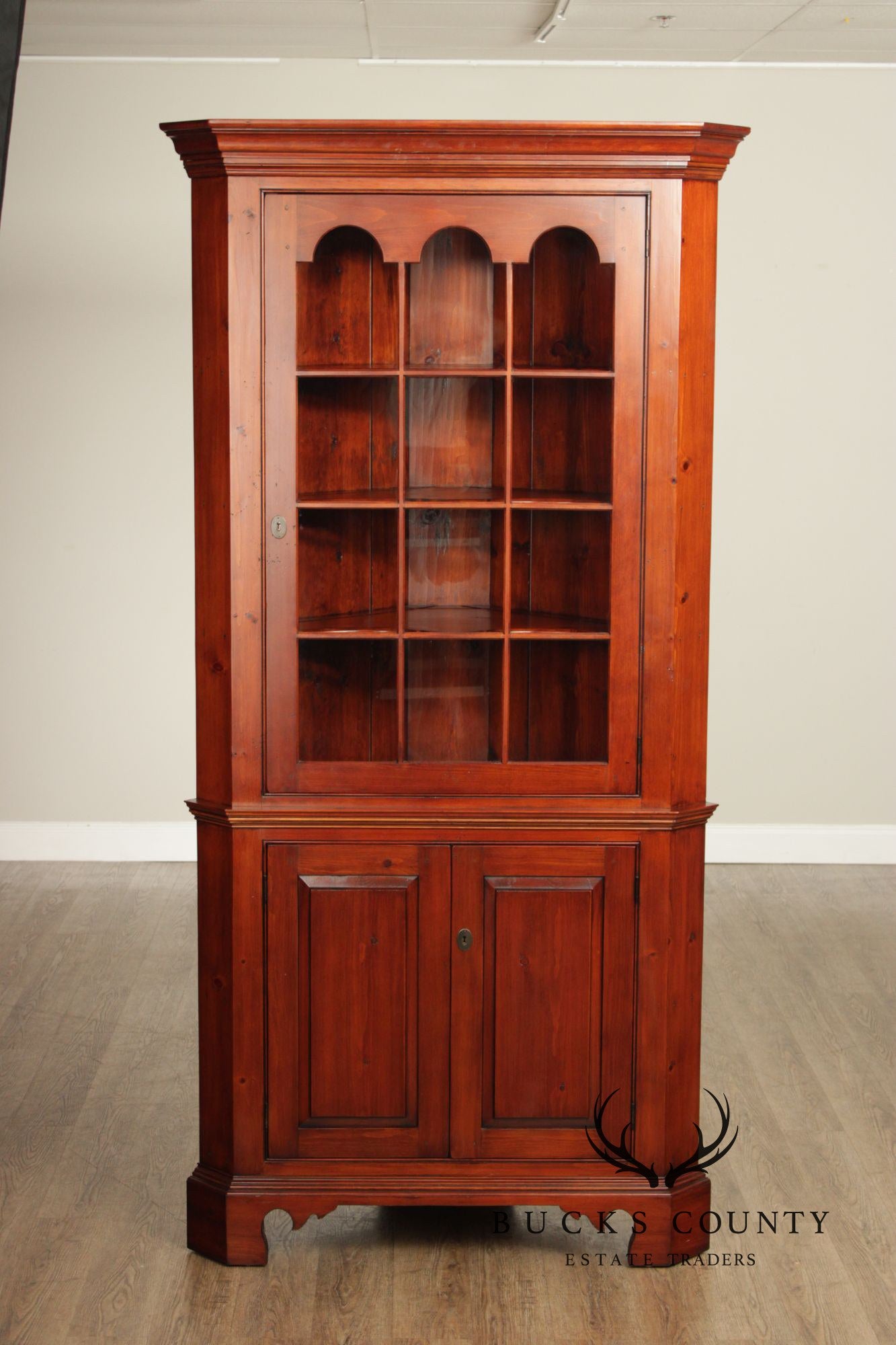 William Draper Custom Pine Corner Cabinetc