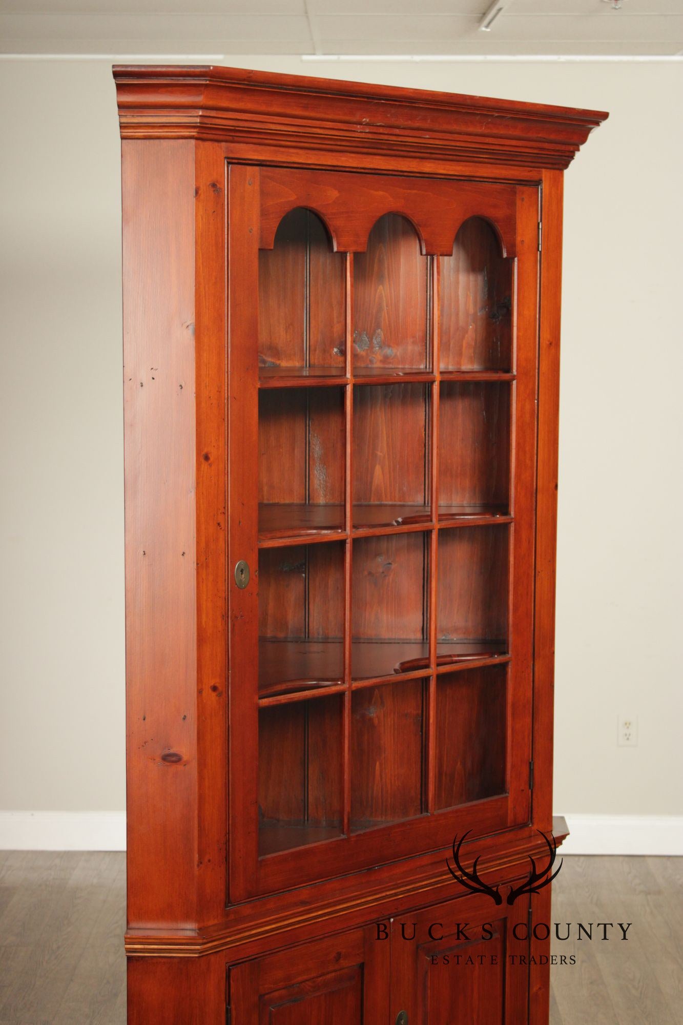 William Draper Custom Pine Corner Cabinetc