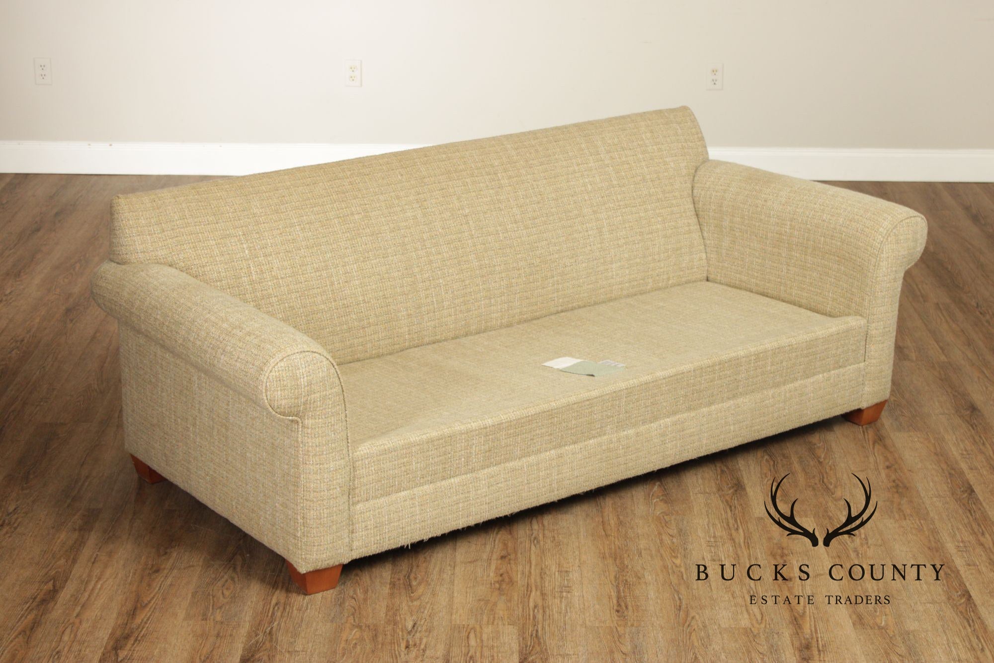 Ethan Allen Three Cushion Sofa With Rolled Arms