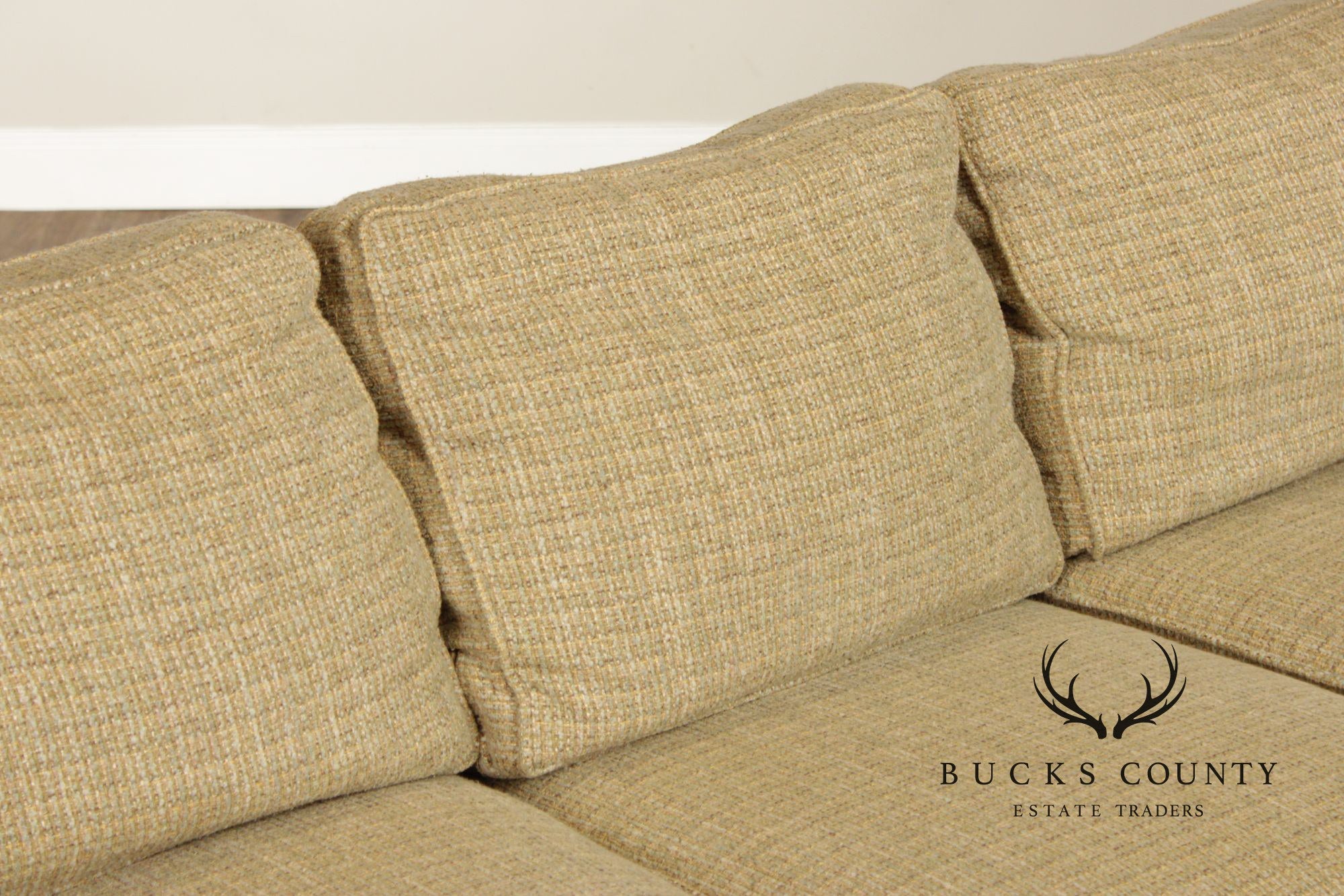 Ethan Allen Three Cushion Sofa With Rolled Arms