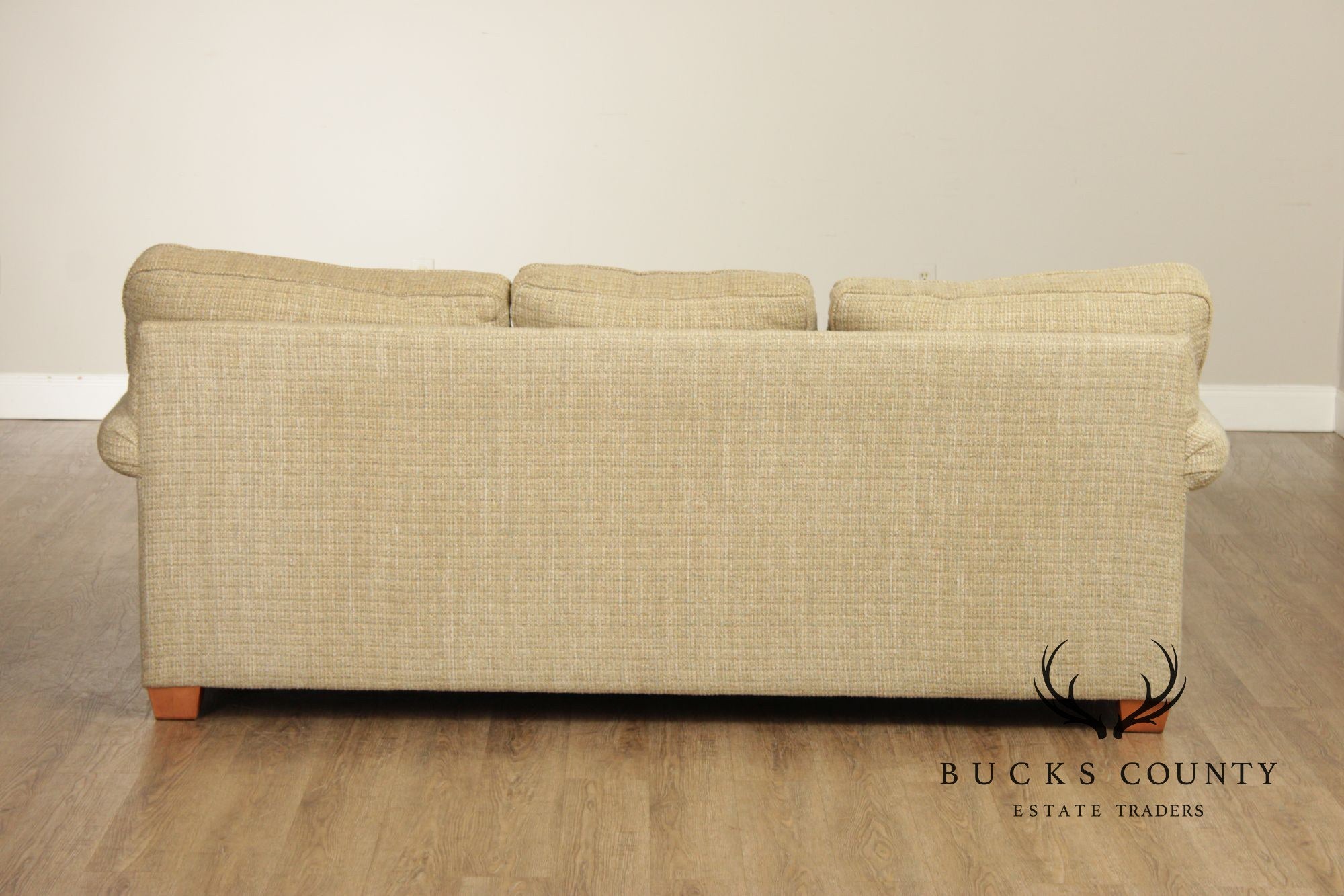 Ethan Allen Three Cushion Sofa With Rolled Arms