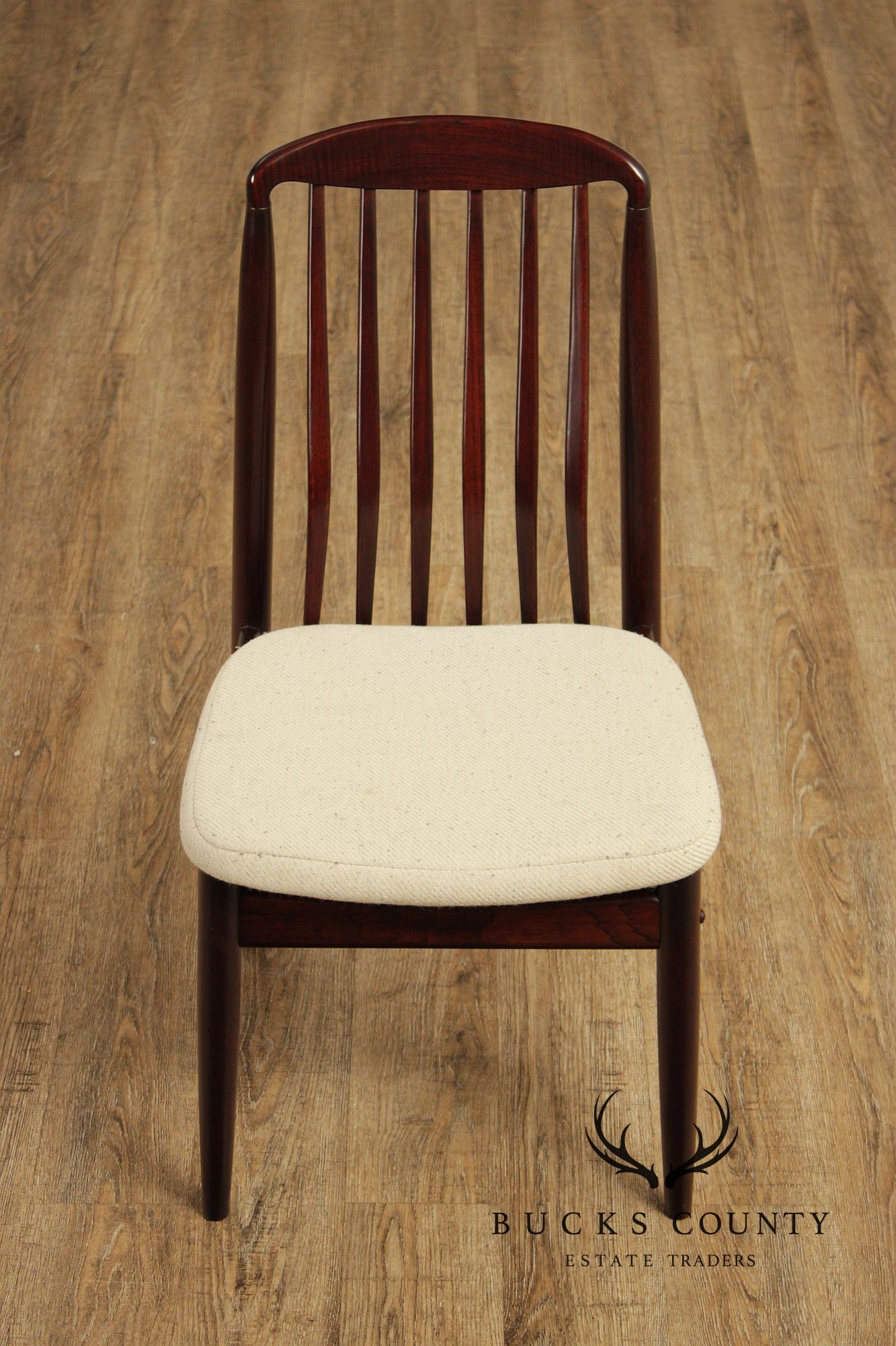 Benny Linden Danish Modern Style Set of Twelve Rosewood Dining Chairs
