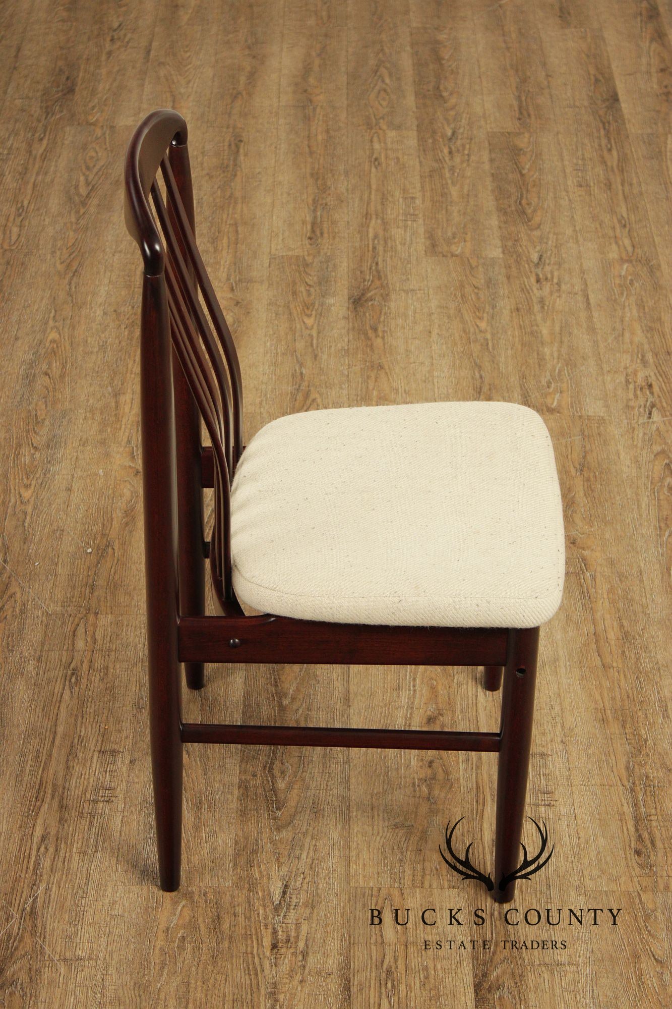 Benny Linden Danish Modern Style Set of Twelve Rosewood Dining Chairs