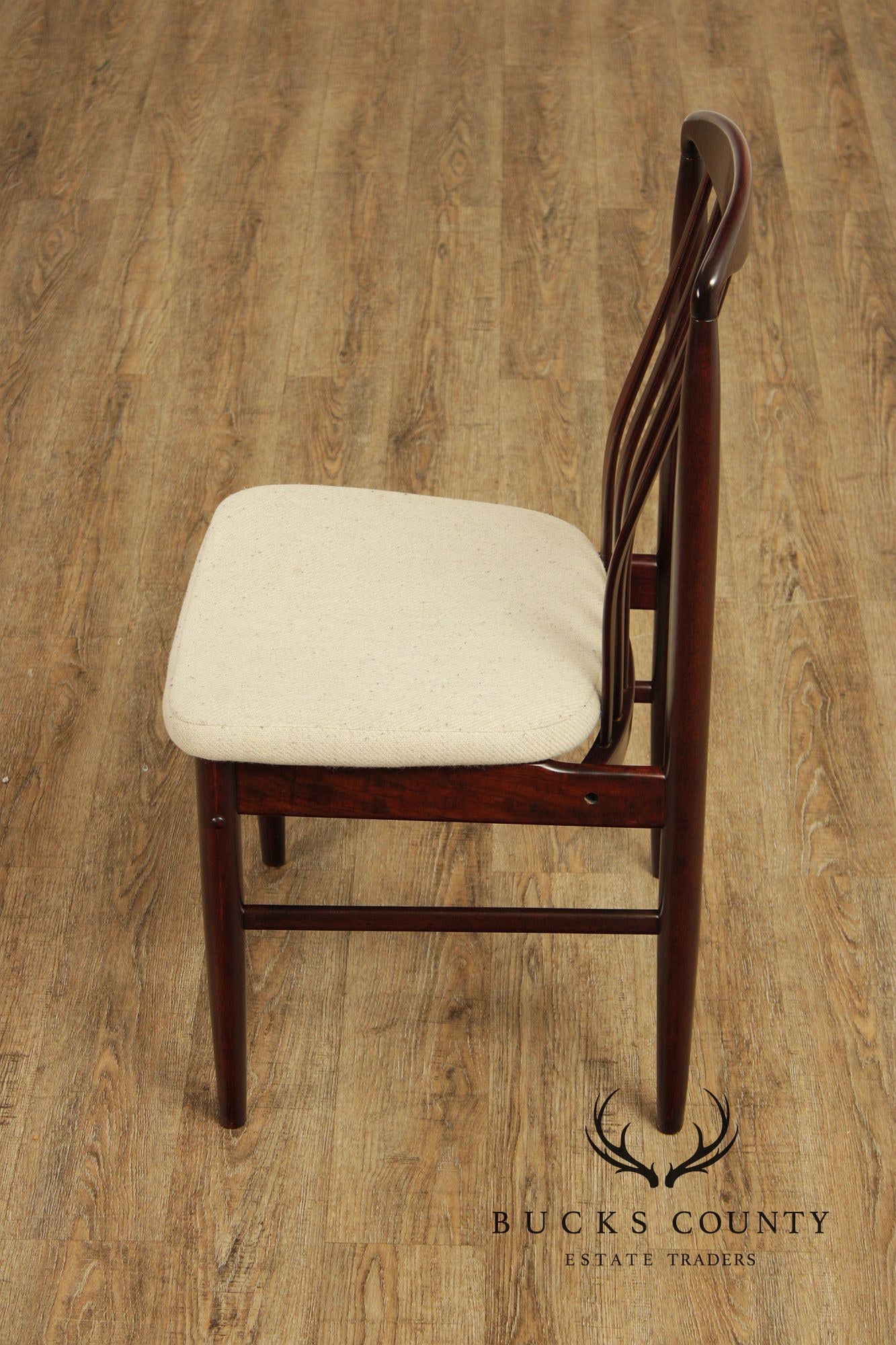 Benny Linden Danish Modern Style Set of Twelve Rosewood Dining Chairs