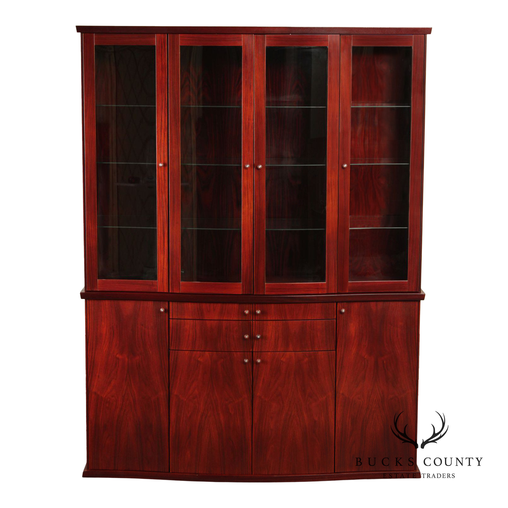 Skovby Danish Modern Rosewood China Cabinet Sideboard