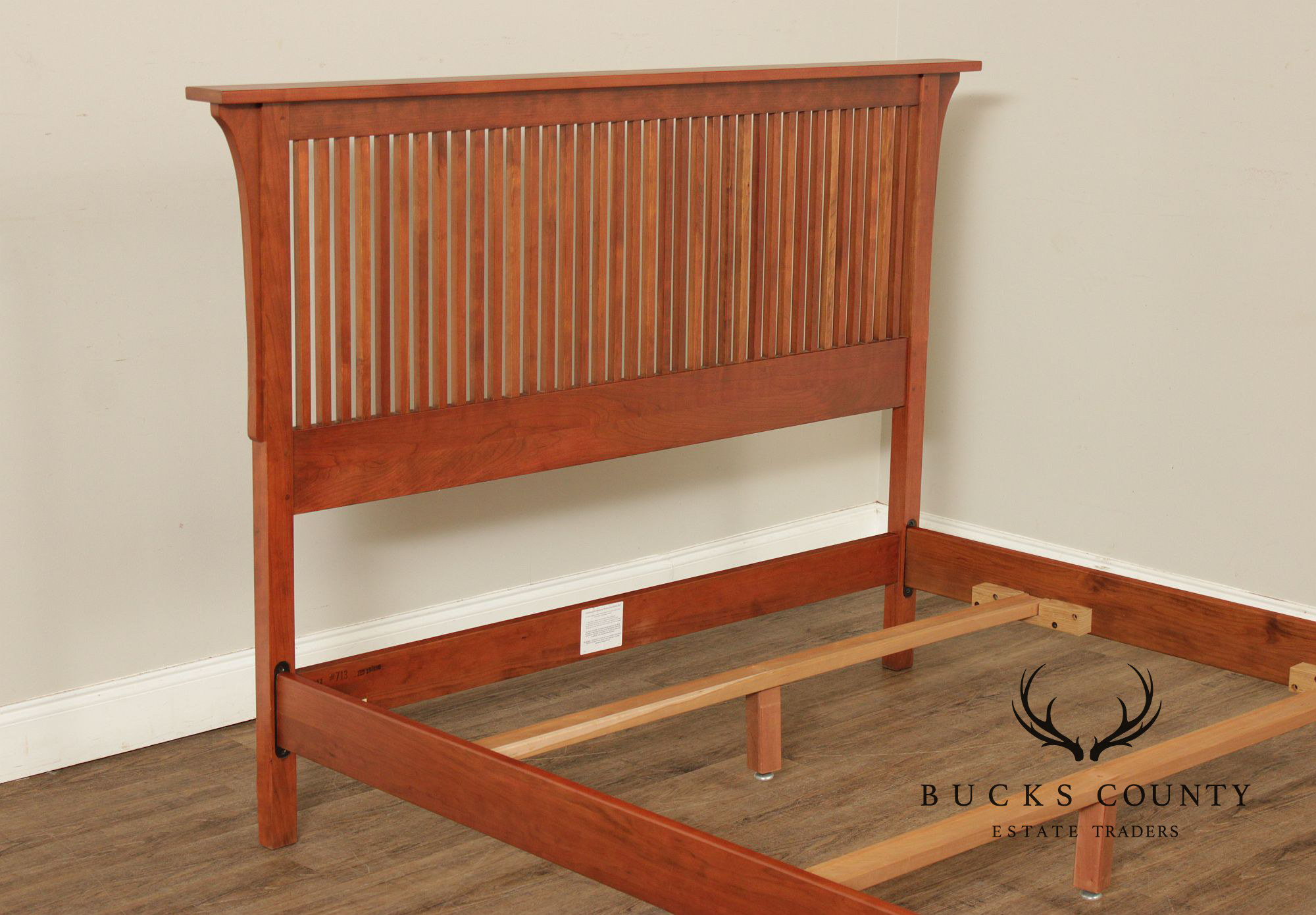 Stickley Mission Collection Cherry Queen Spindle Bed