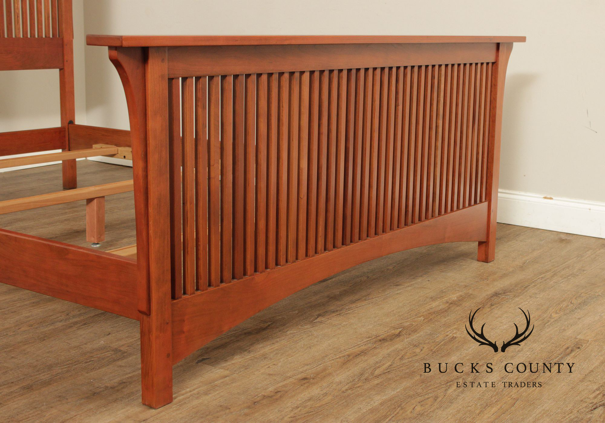 Stickley Mission Collection Cherry Queen Spindle Bed