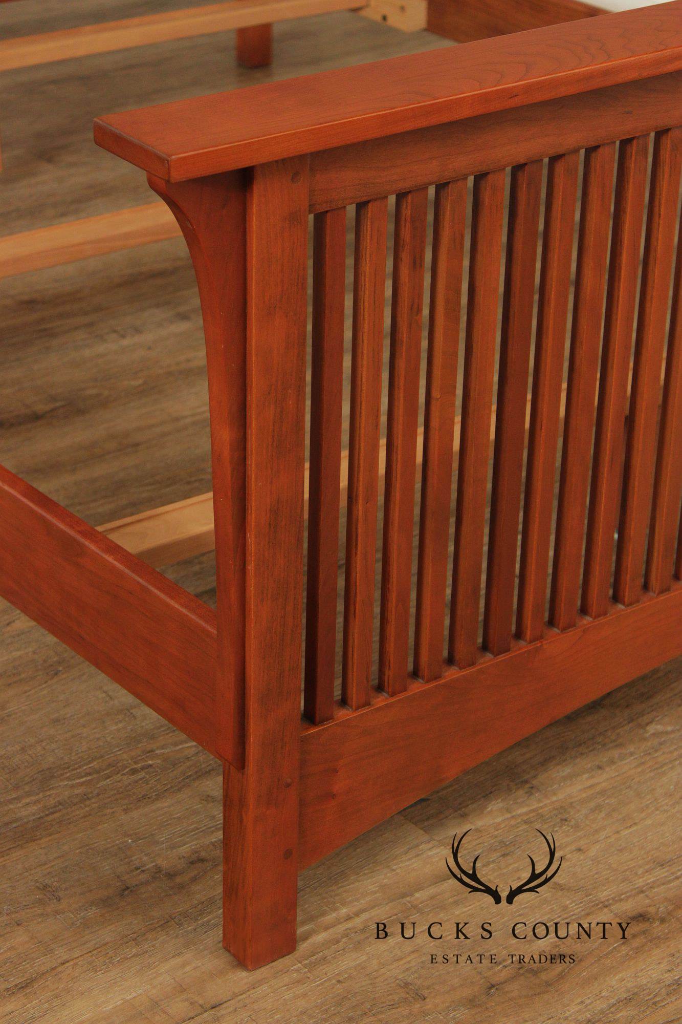 Stickley Mission Collection Cherry Queen Spindle Bed