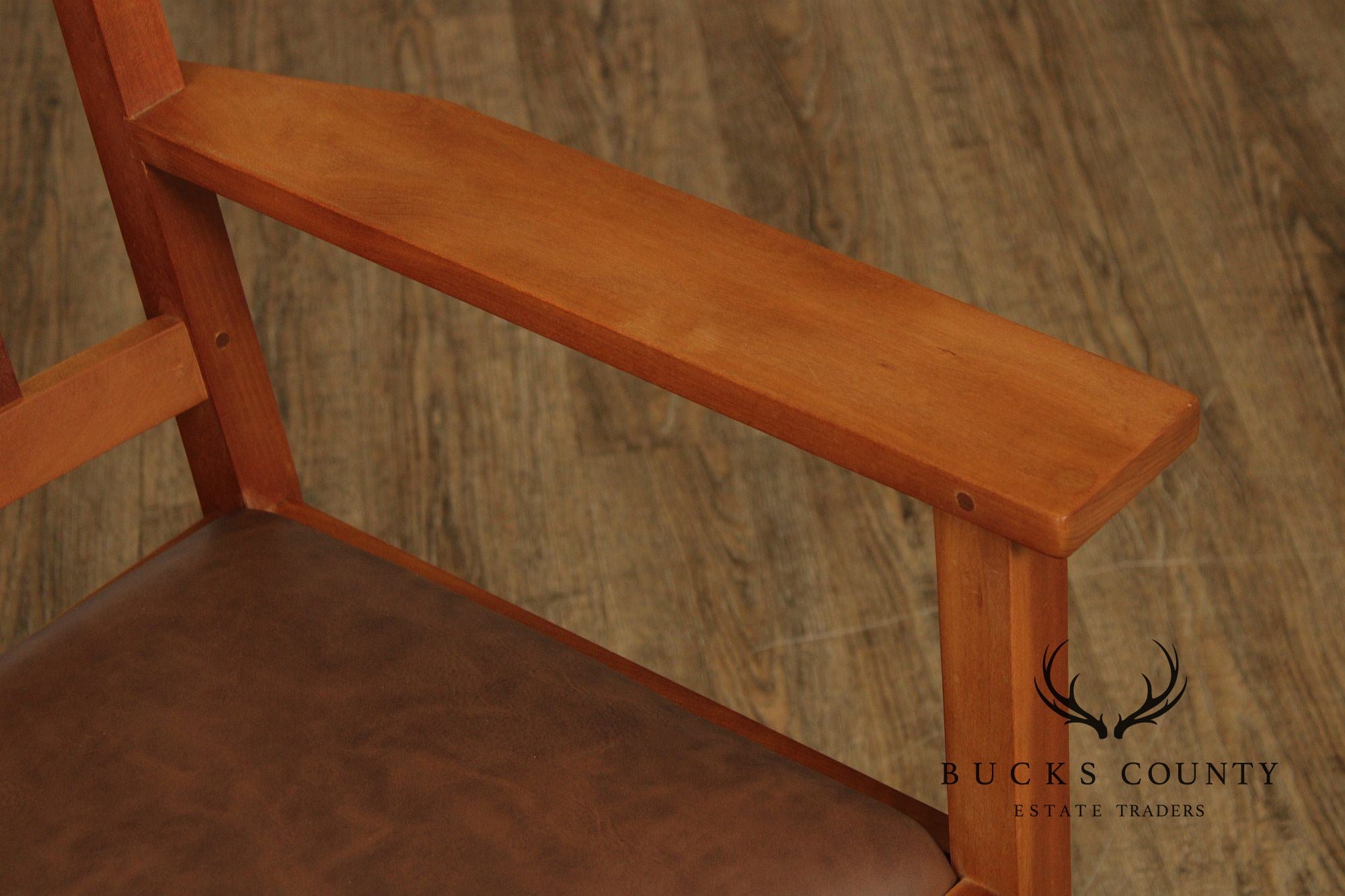 Stickley Mission Collection Harvey Ellis Inlaid Cherry Armchair
