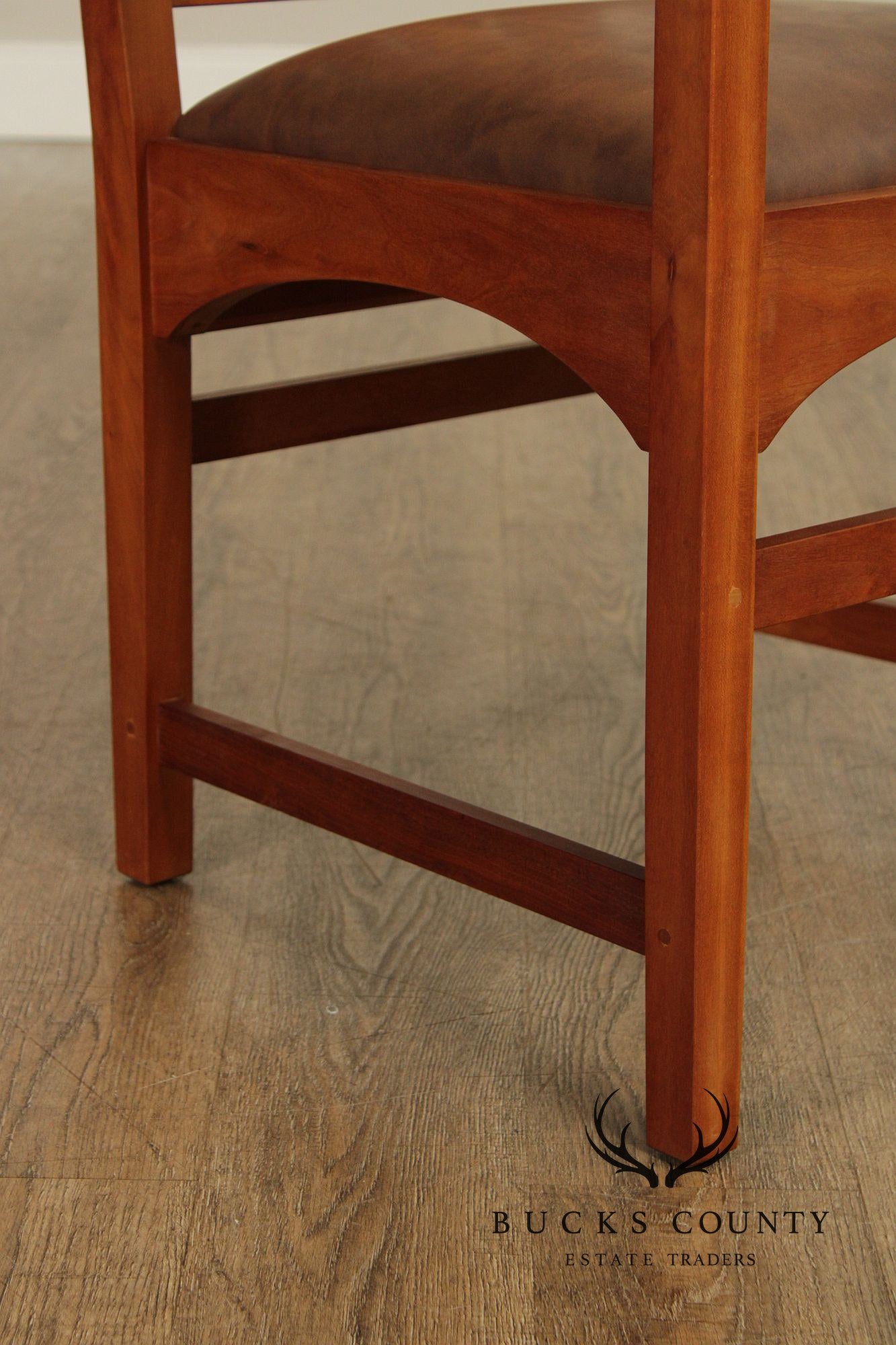 Stickley Mission Collection Harvey Ellis Inlaid Cherry Armchair