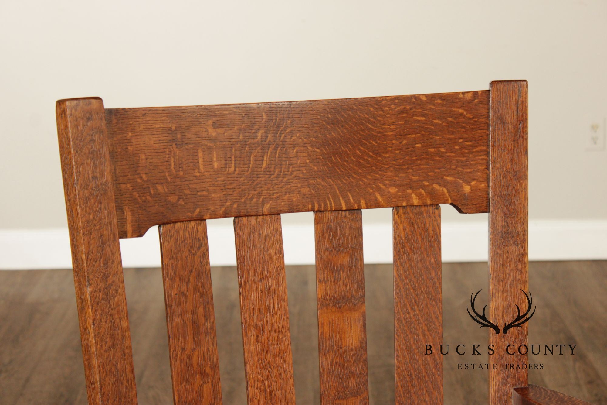 Antique Pair Of Arts & Crafts Style Oak Armchairs