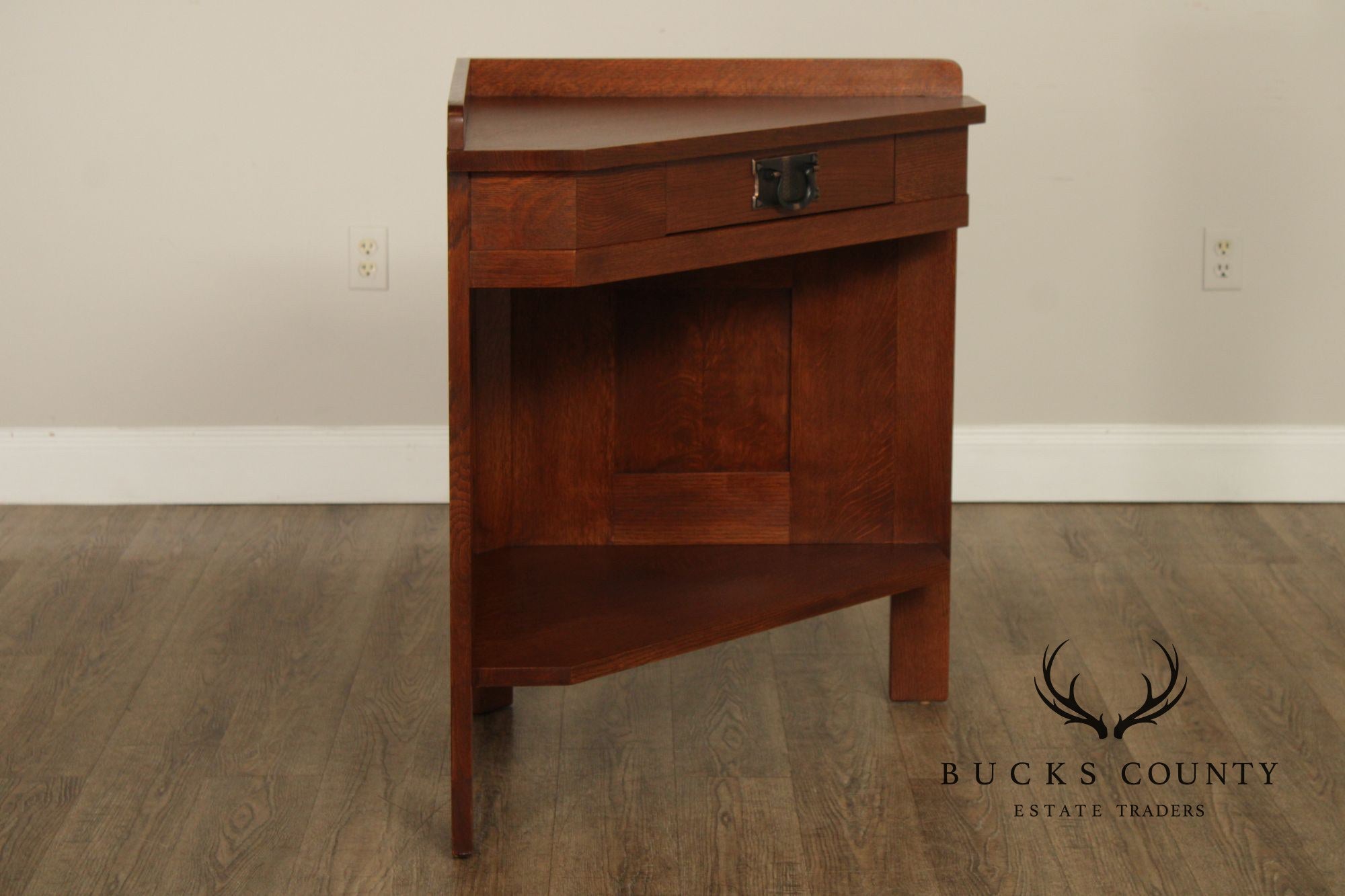 Stickley Mission Collection Oak Corner Console Table