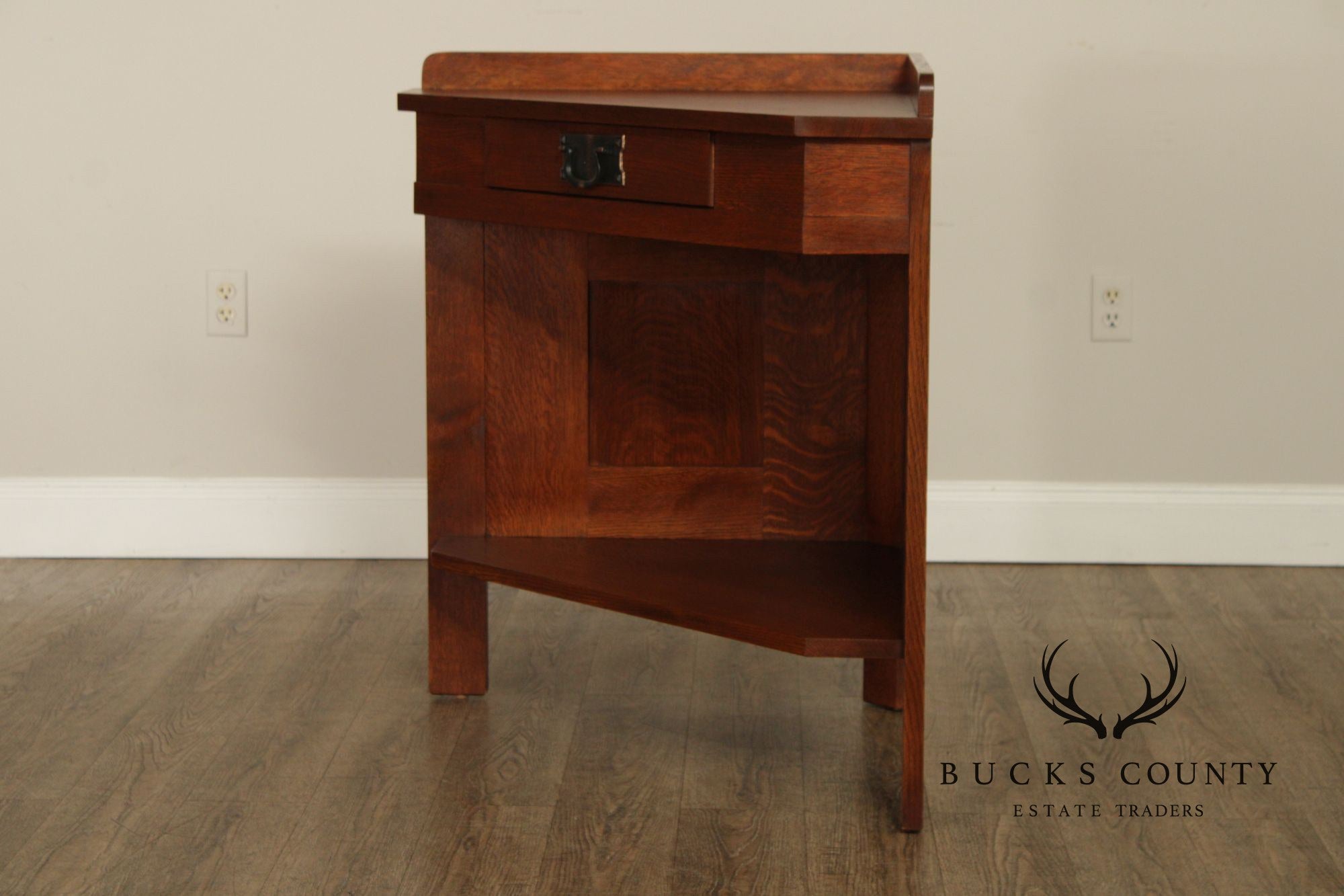 Stickley Mission Collection Oak Corner Console Table