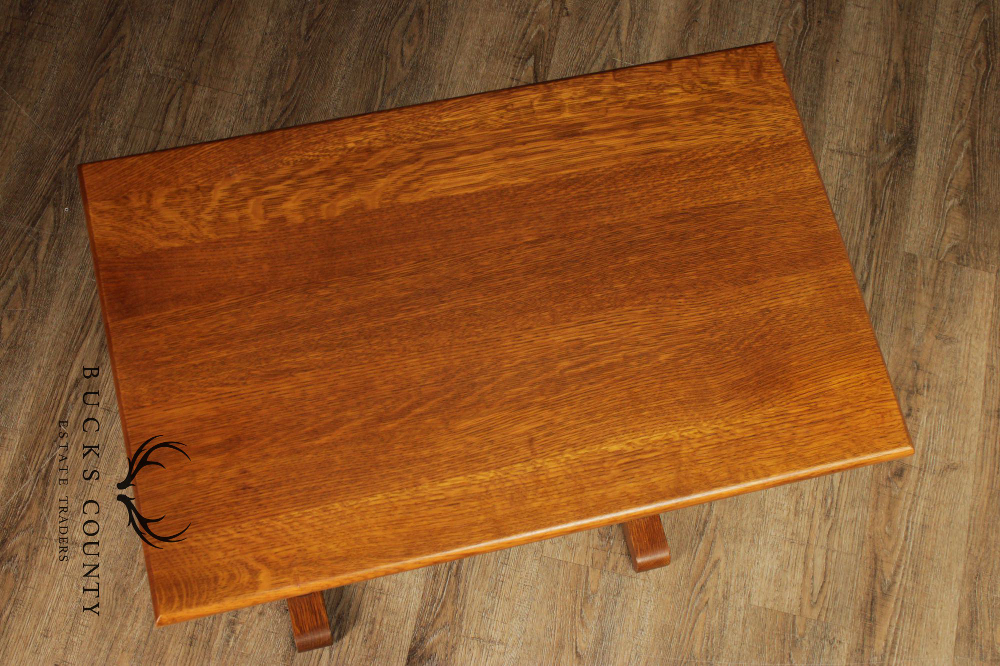 Stickley Mission Collection Inlaid Oak Tiered Occasional Table