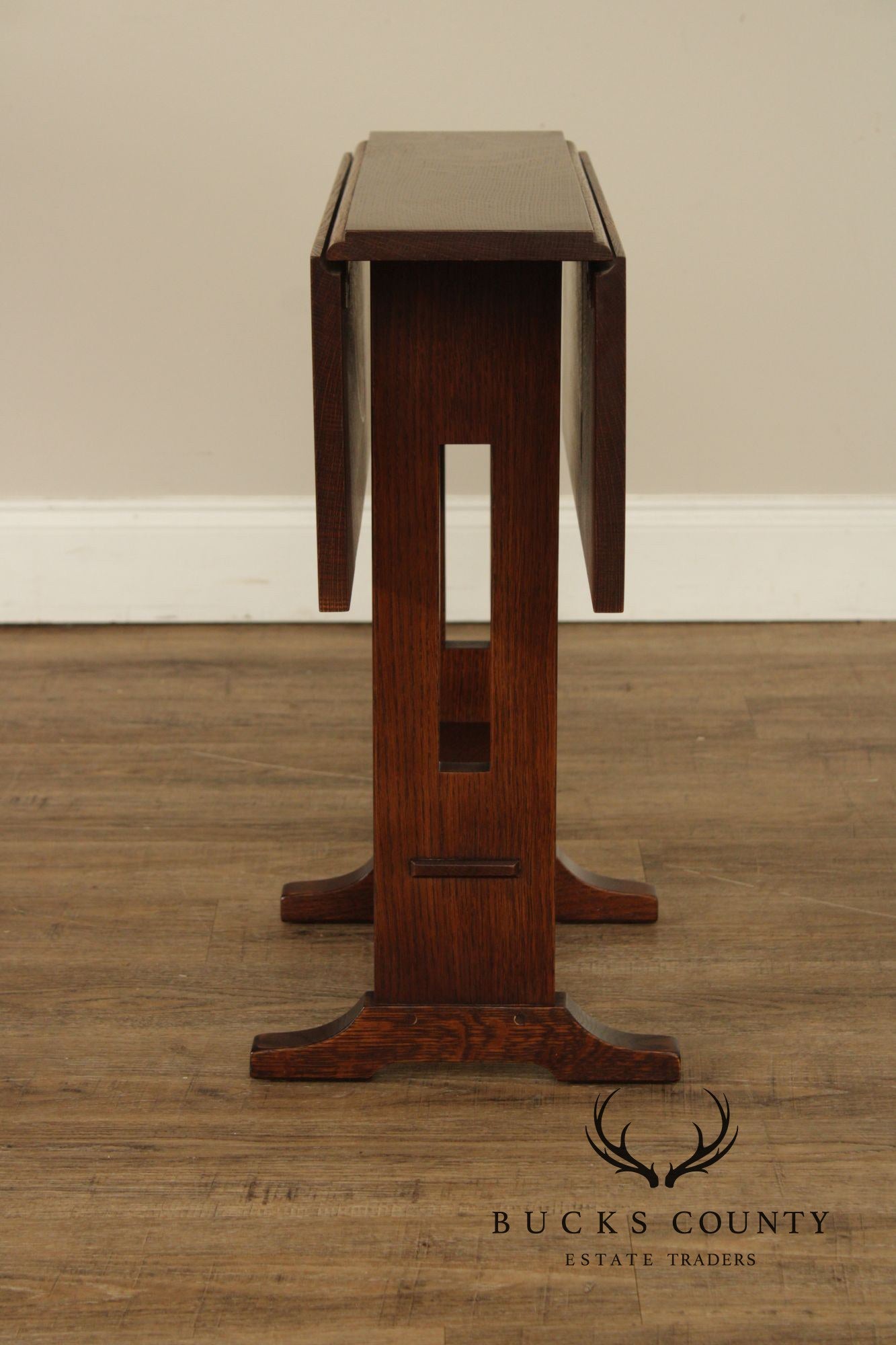 Stickley Mission Collection Oak Drop Leaf Side Table