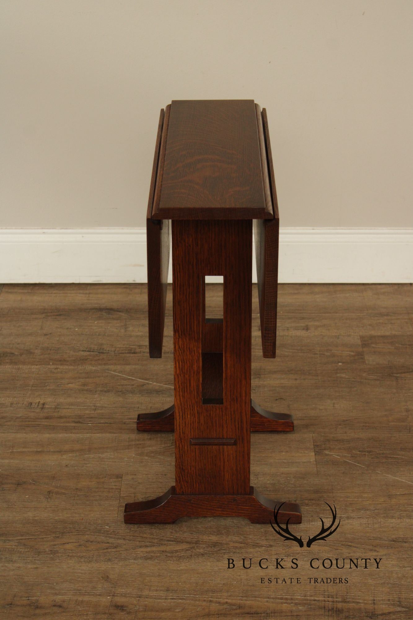 Stickley Mission Collection Oak Drop Leaf Side Table