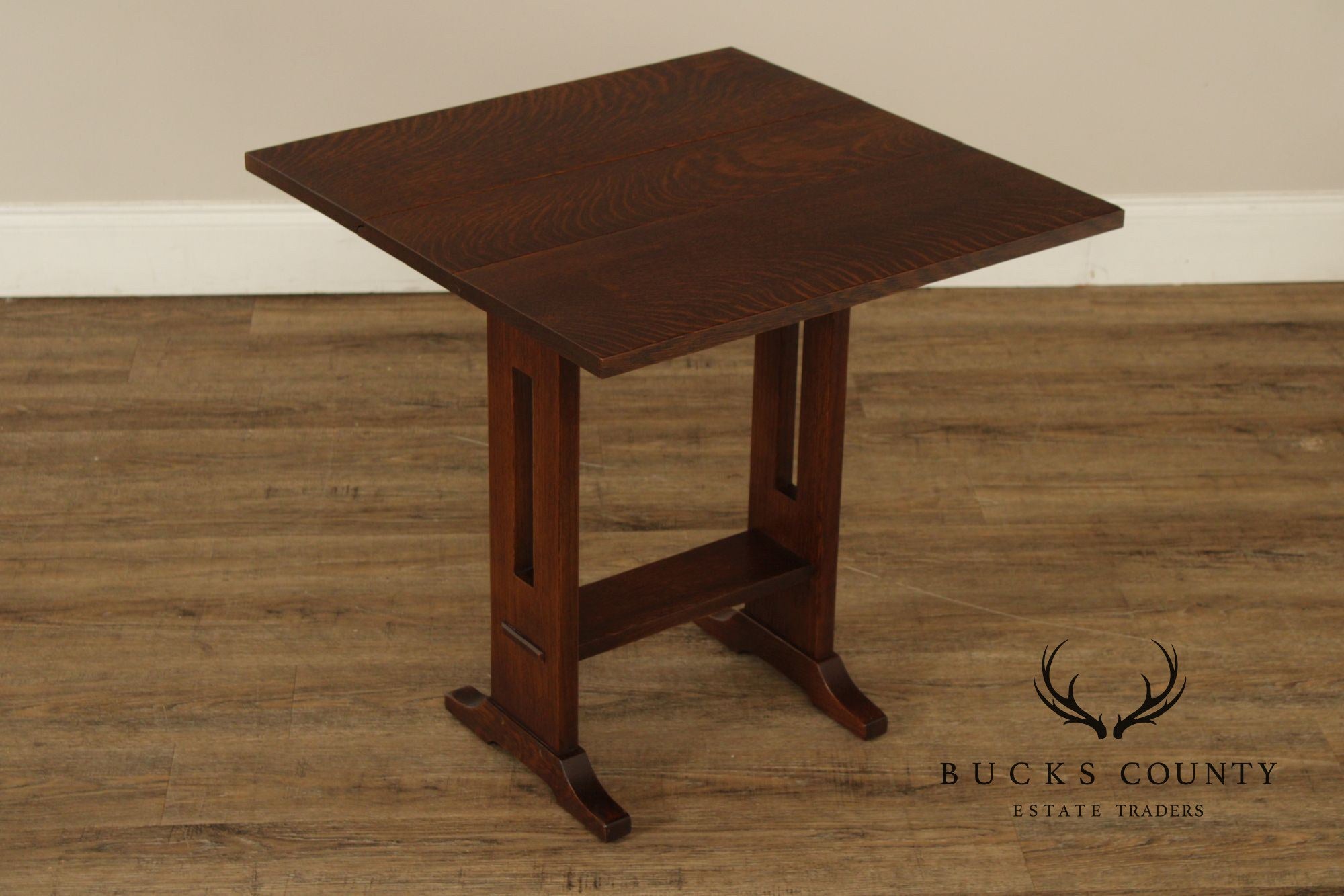Stickley Mission Collection Oak Drop Leaf Side Table
