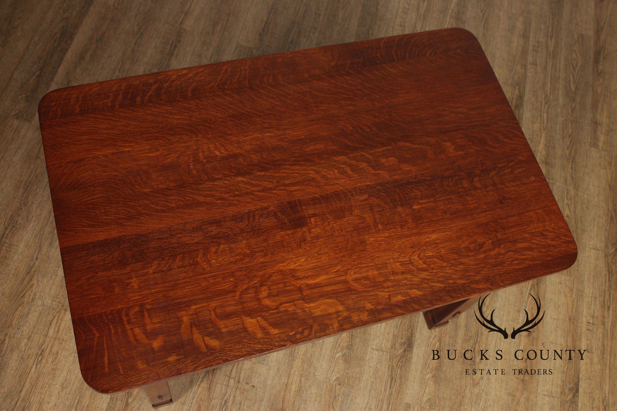 Imperial Grand Rapids Antique Mission Style Oak Library Table Desk