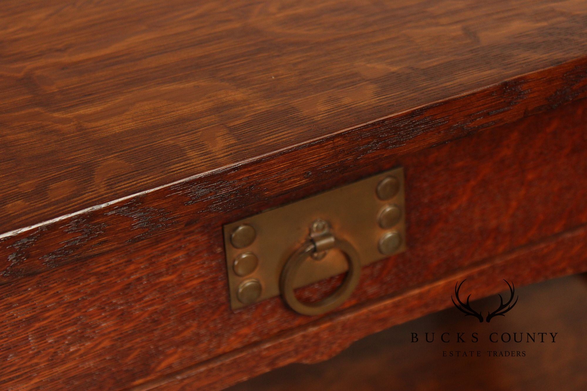 Imperial Grand Rapids Antique Mission Style Oak Library Table Desk