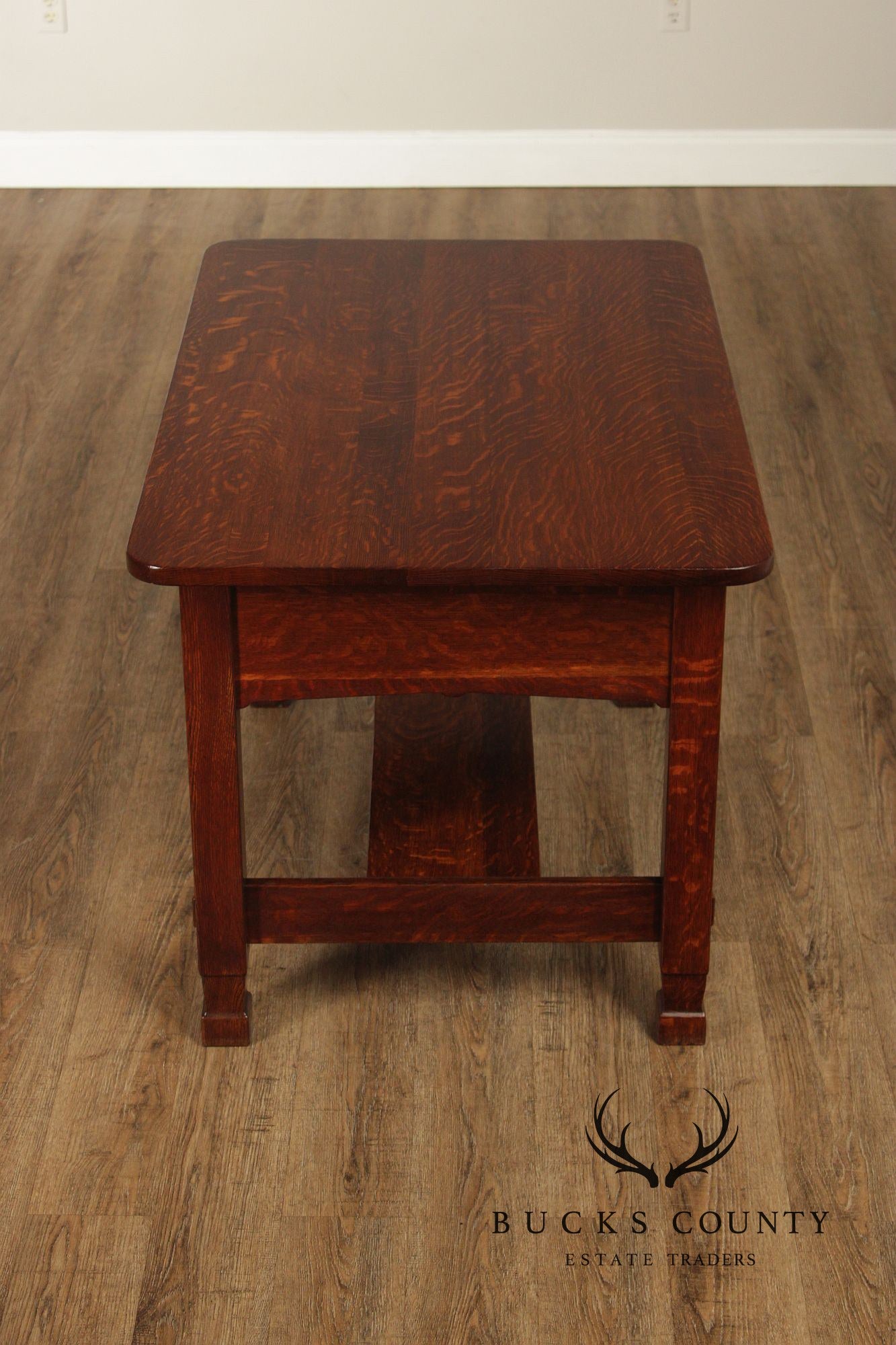 Imperial Grand Rapids Antique Mission Style Oak Library Table Desk
