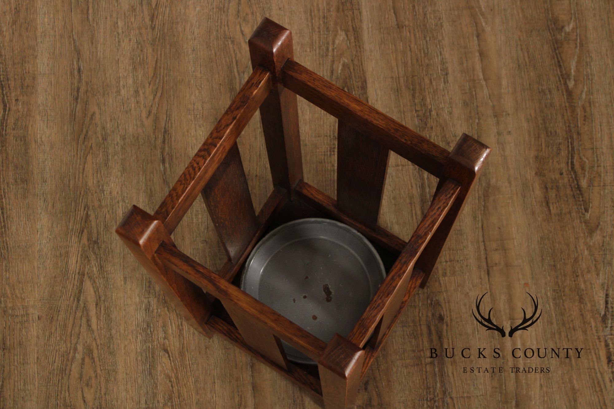 Antique Mission Oak Arts & Crafts Umbrella Stand
