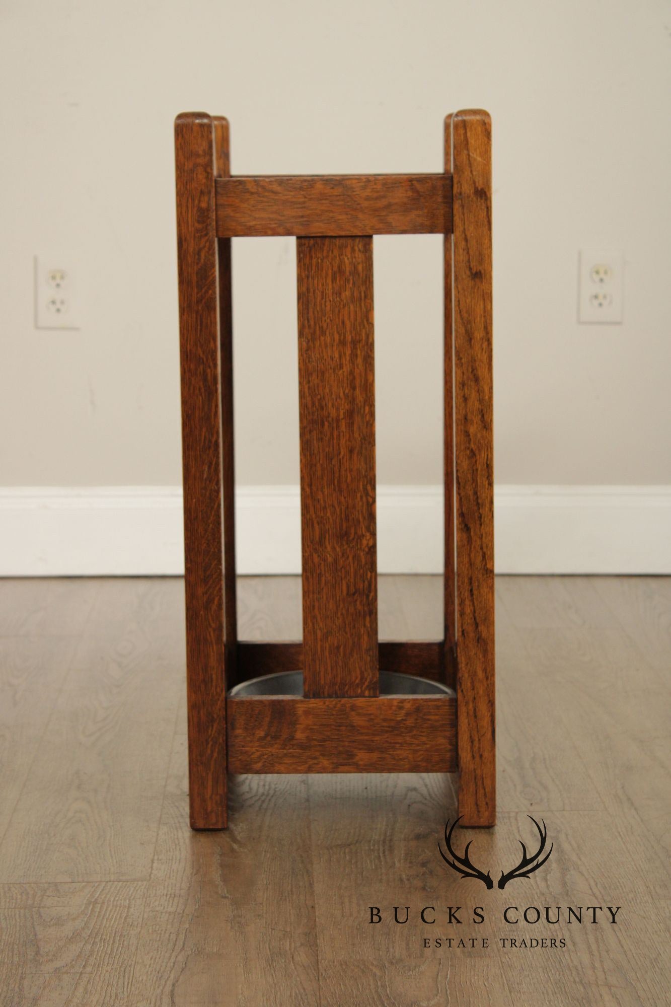 Antique Mission Oak Arts & Crafts Umbrella Stand