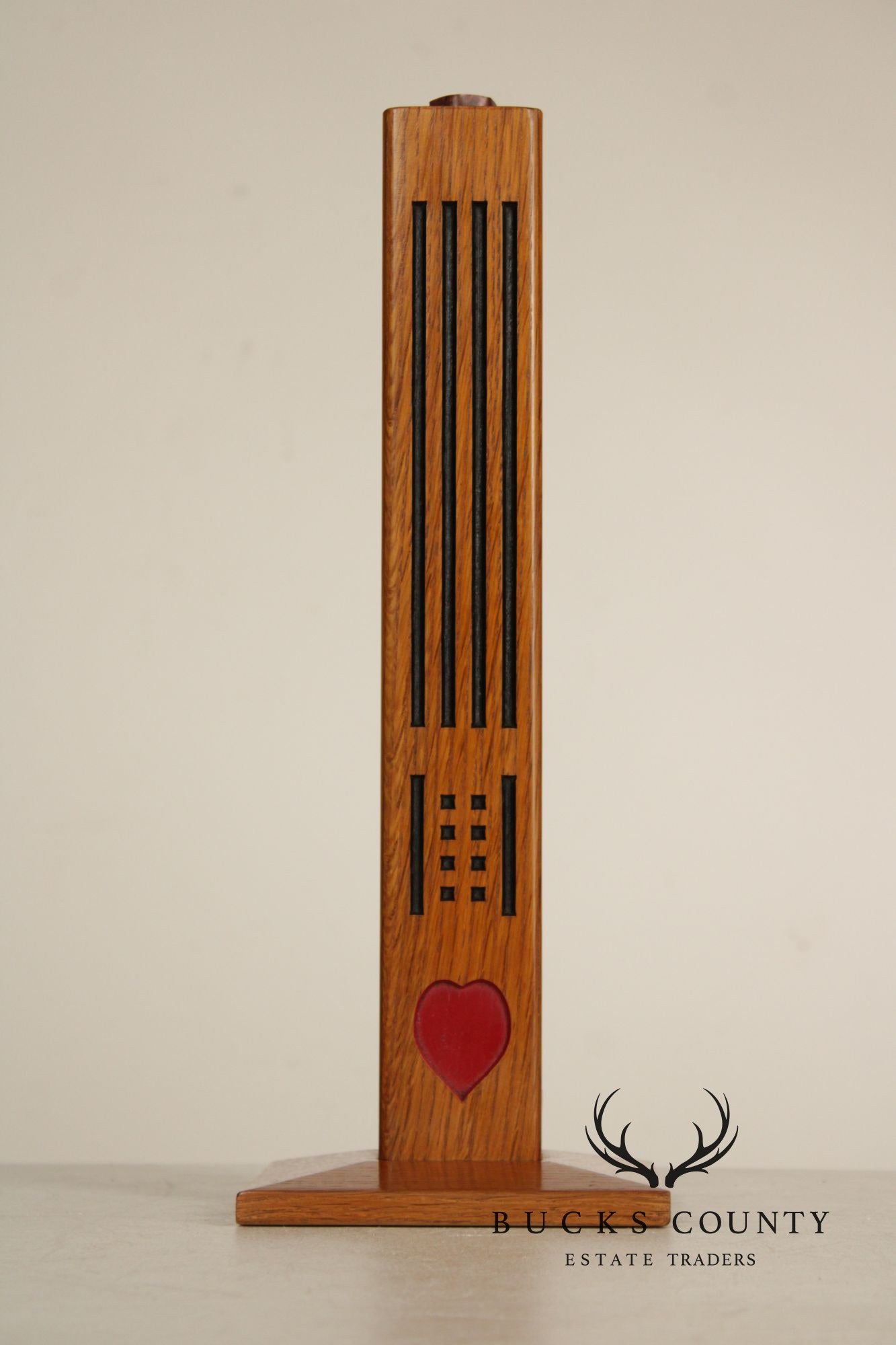 Mission Guild Studio Arts & Crafts Style Oak Candle Holder