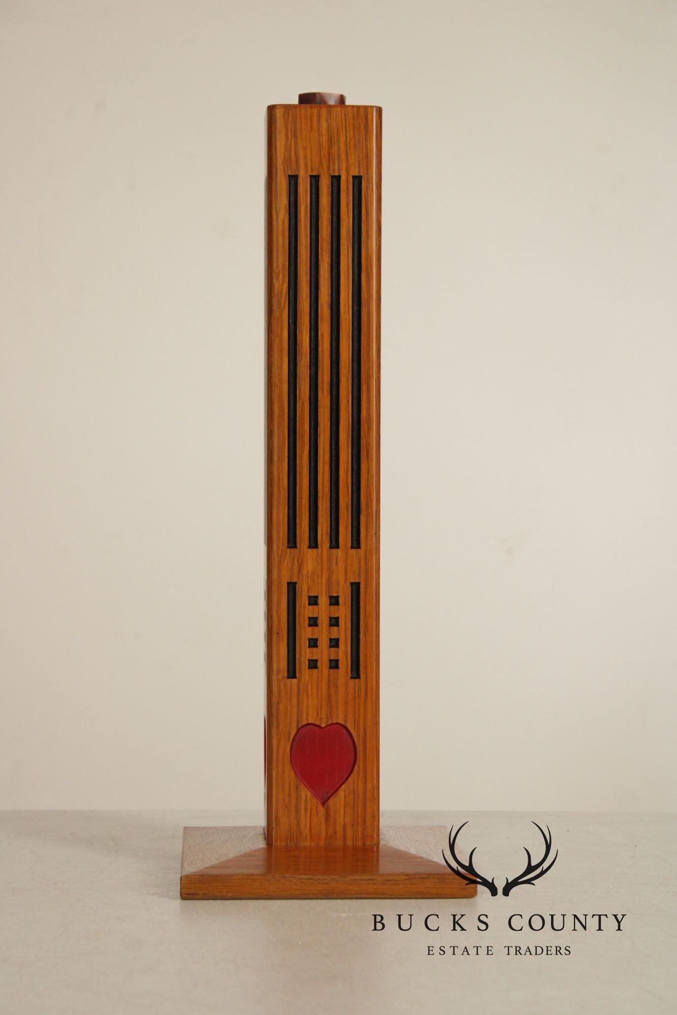 Mission Guild Studio Arts & Crafts Style Oak Candle Holder