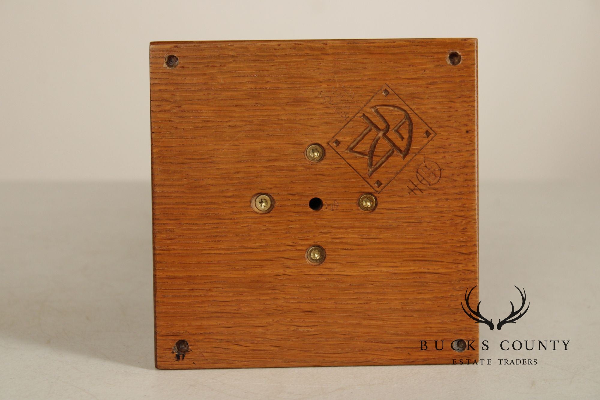 Mission Guild Studio Arts & Crafts Style Oak Candle Holder