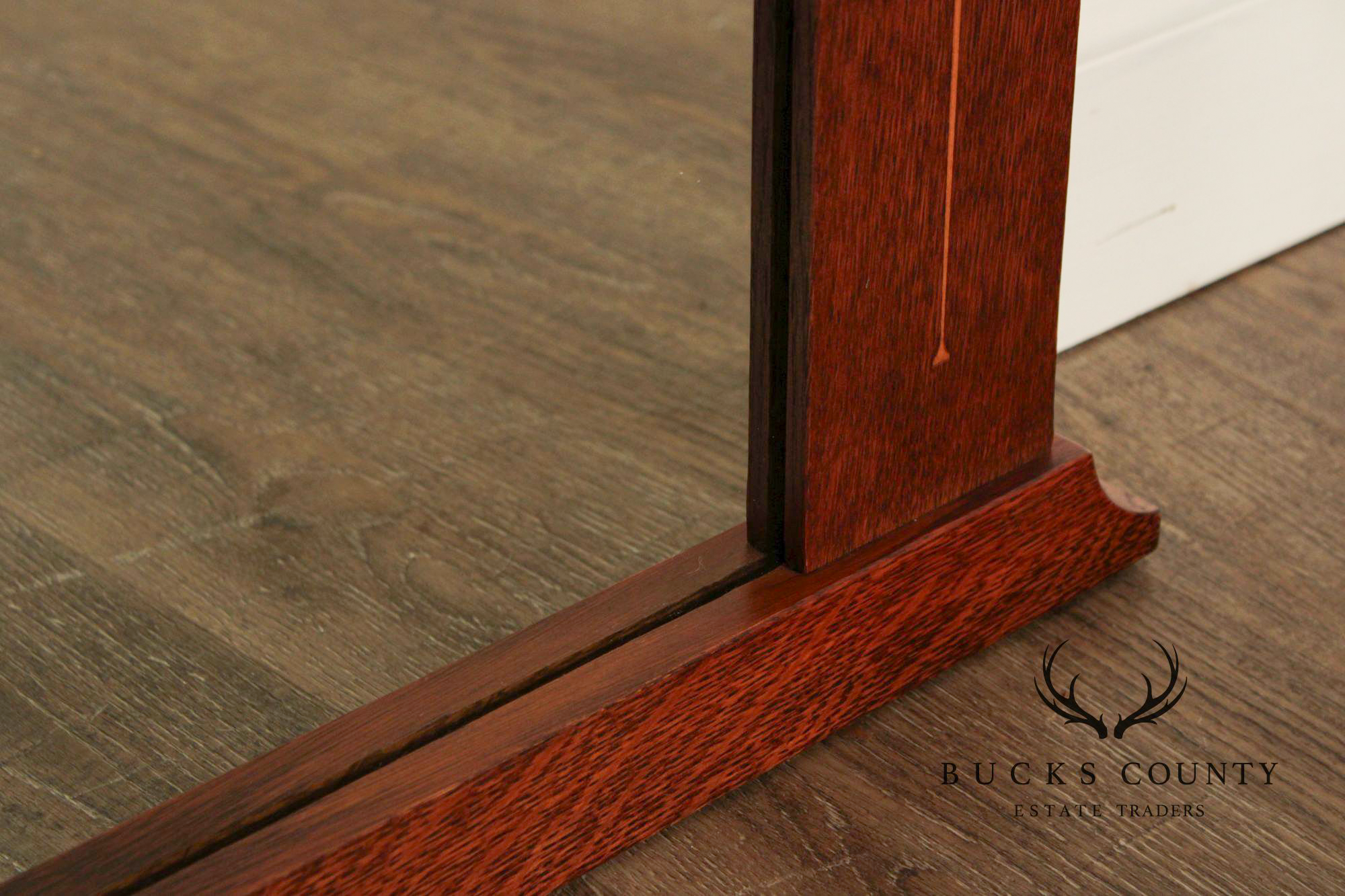 Stickley Mission Collection Harvey Ellis Oak Wall Mirror with Inlay