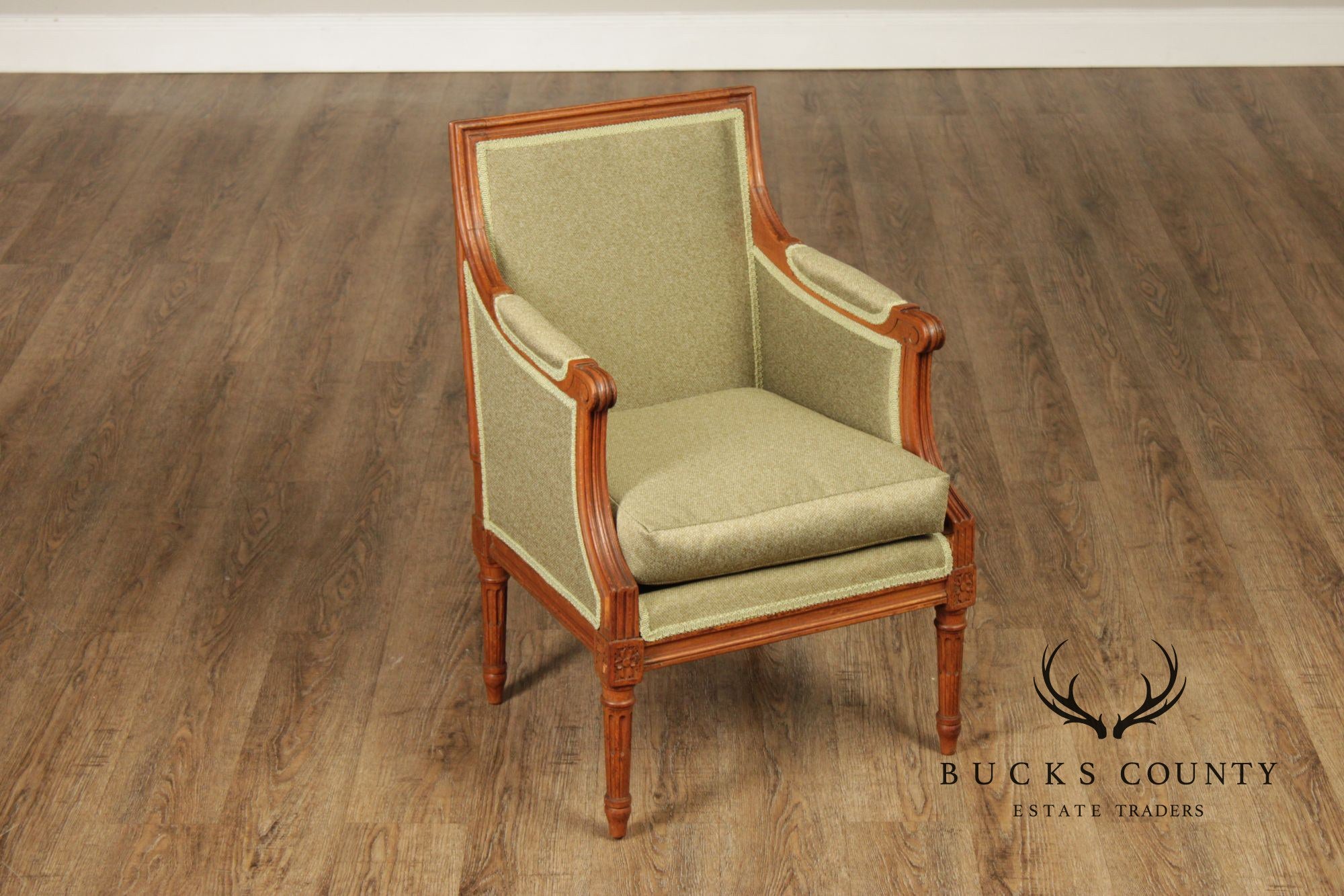 Antique French Louis XVI Style Pair of Child's Bergere Armchairs