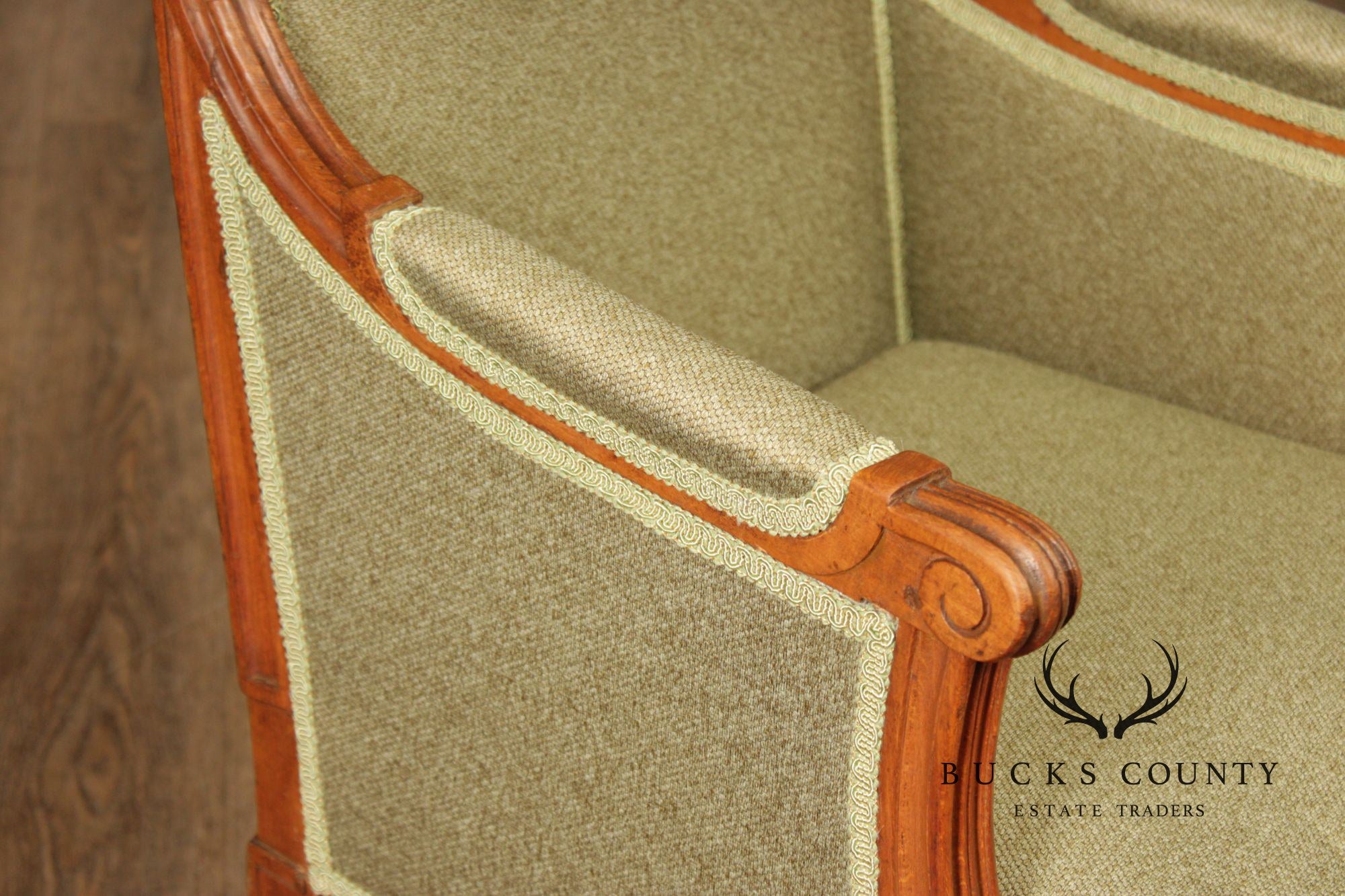 Antique French Louis XVI Style Pair of Child's Bergere Armchairs