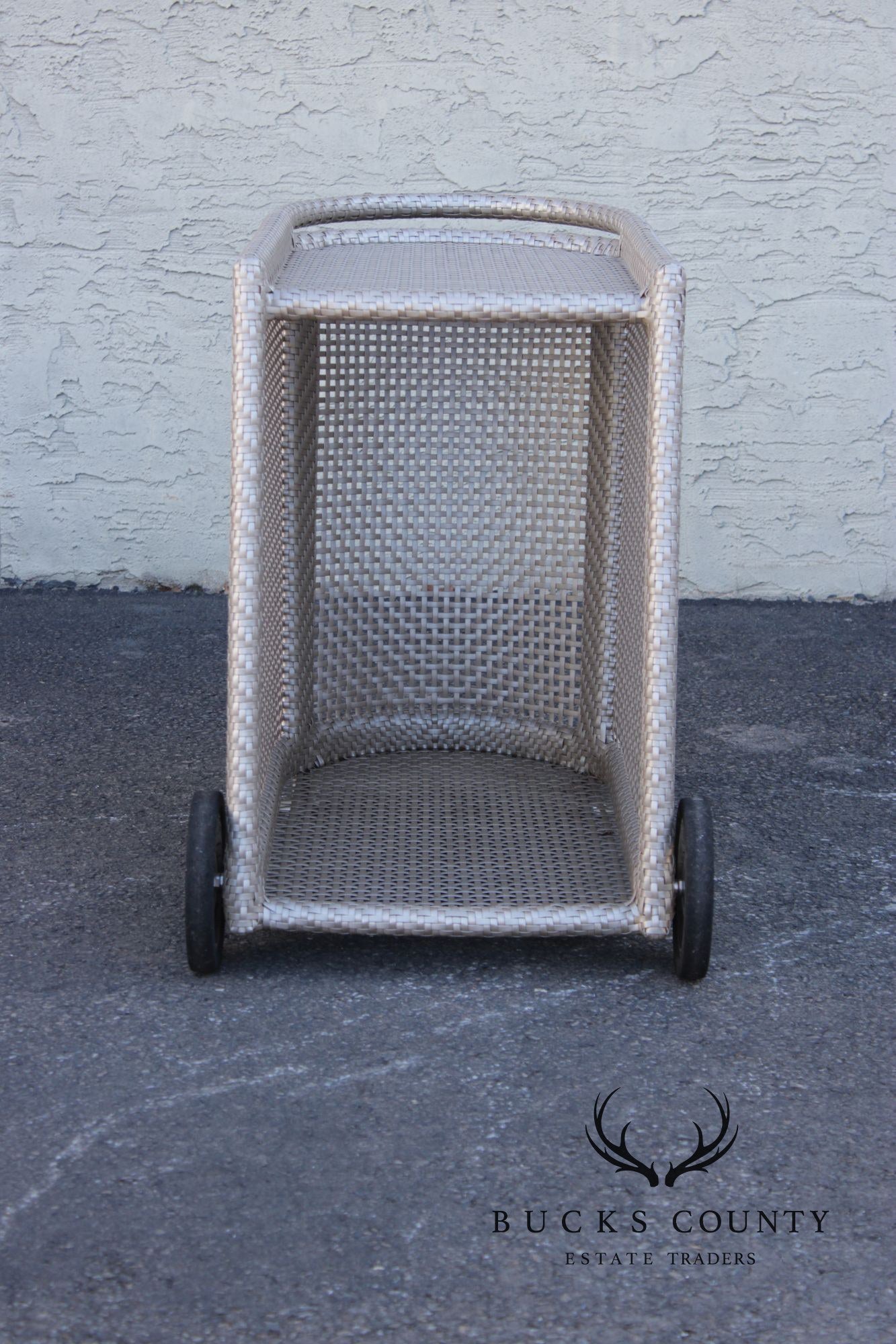 Dedon Contemporary Outdoor Patio Bar Cart