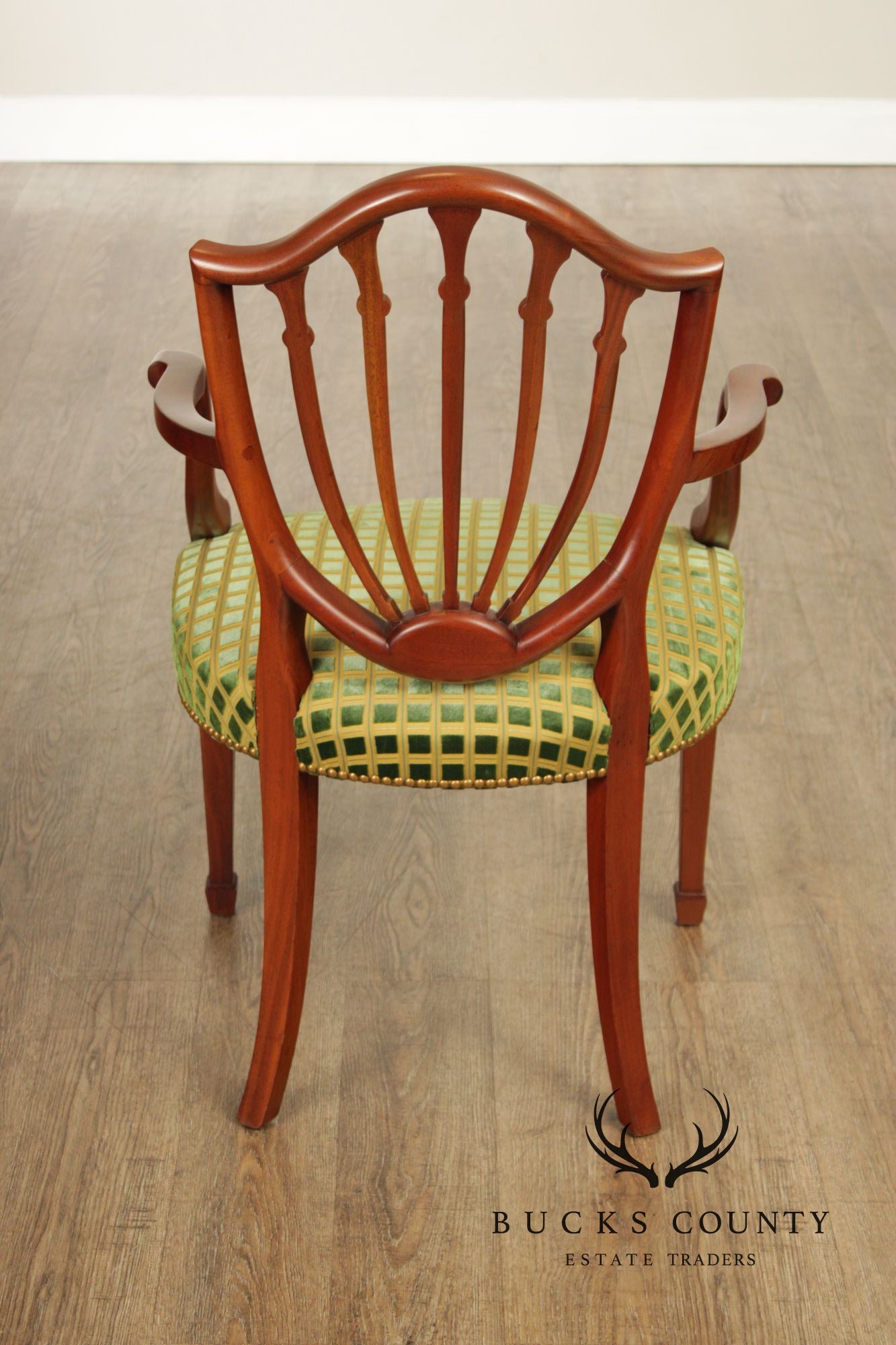 Hepplewhite Style Set of Four Mahogany Shield Back Armchairs