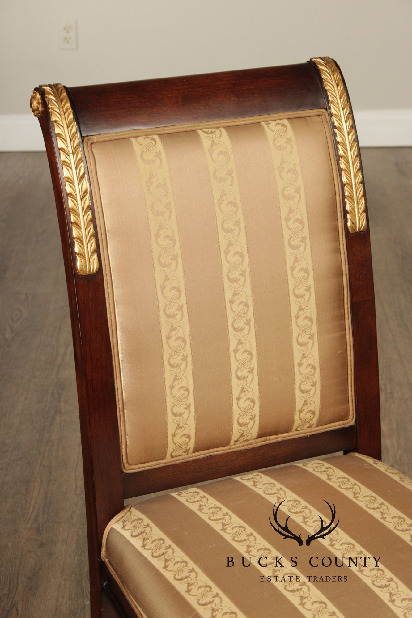 Neoclassical Louis XVI Style Set Of Ten Partial Gilt Mahogany Dining Chairs