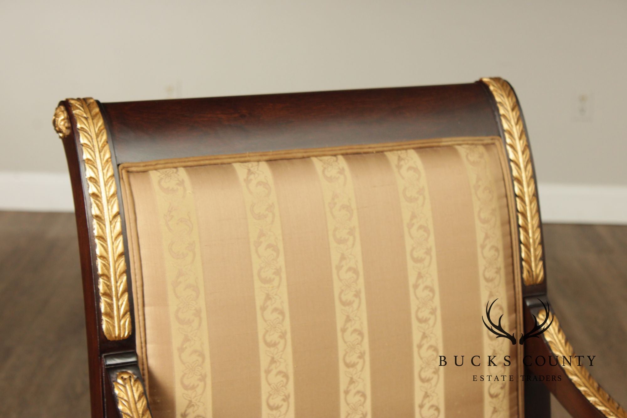Neoclassical Louis XVI Style Set Of Ten Partial Gilt Mahogany Dining Chairs