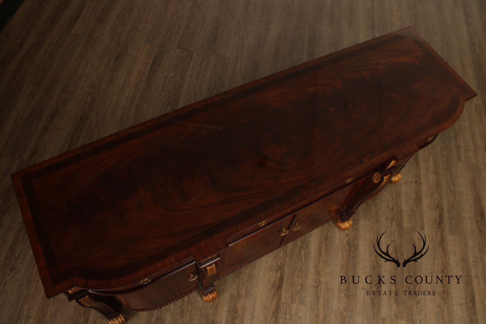 Maitland Smith Mahogany & Partial Gilt Regency Style Sideboard