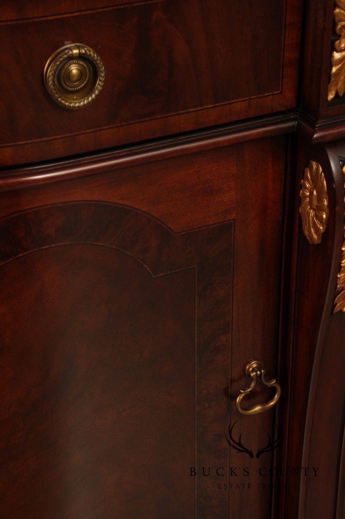 Maitland Smith Mahogany & Partial Gilt Regency Style Sideboard